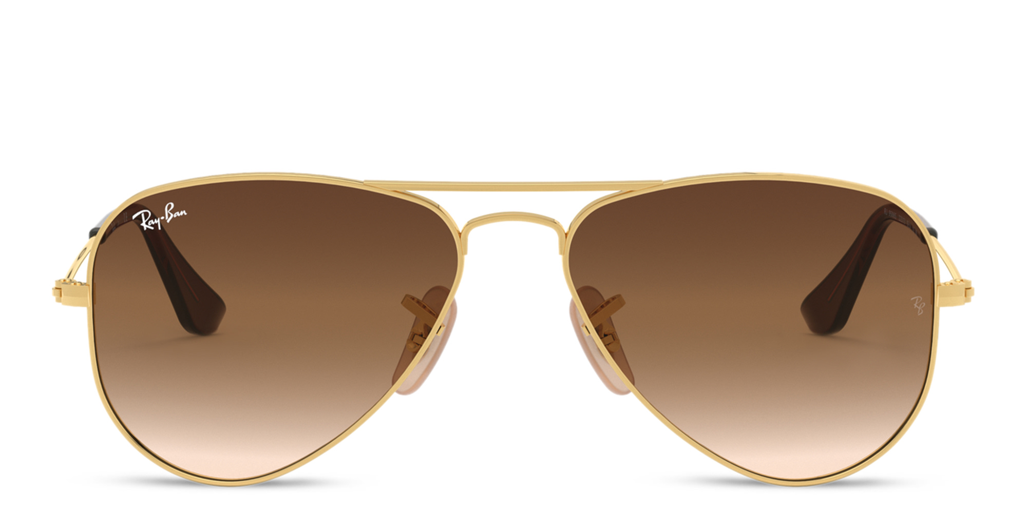 Ray-Ban Junior Kids Pilot Sunglasses in Metal in Polished Gold – Product Photo 1