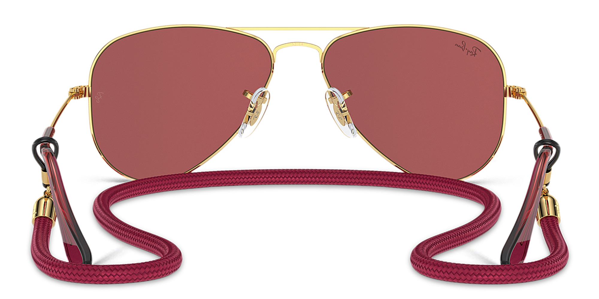 Shop Ray-Ban Junior Kids Pilot Sunglasses in Gold online.