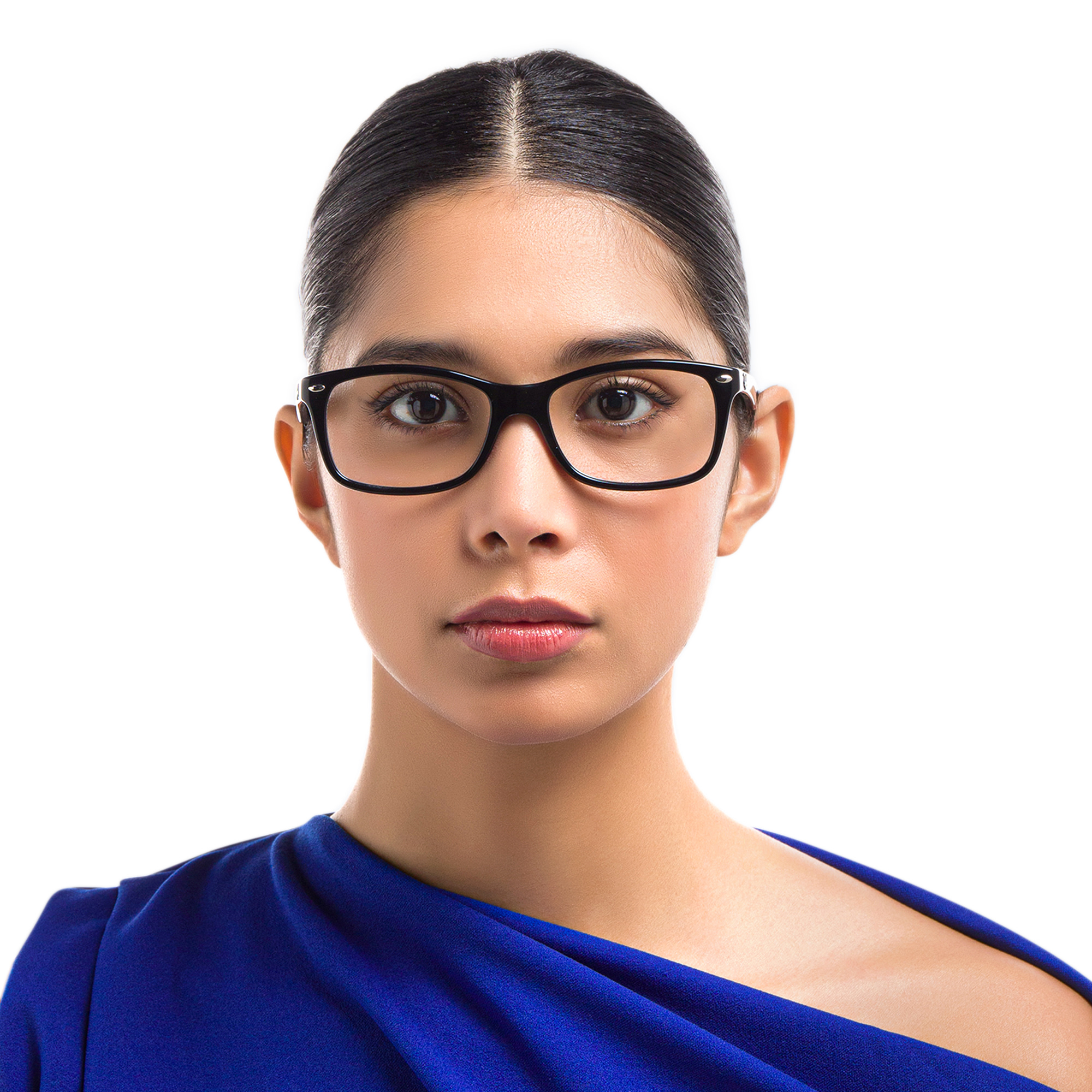 Shop Ray-Ban Unisex Square Eyeglasses in Black online.