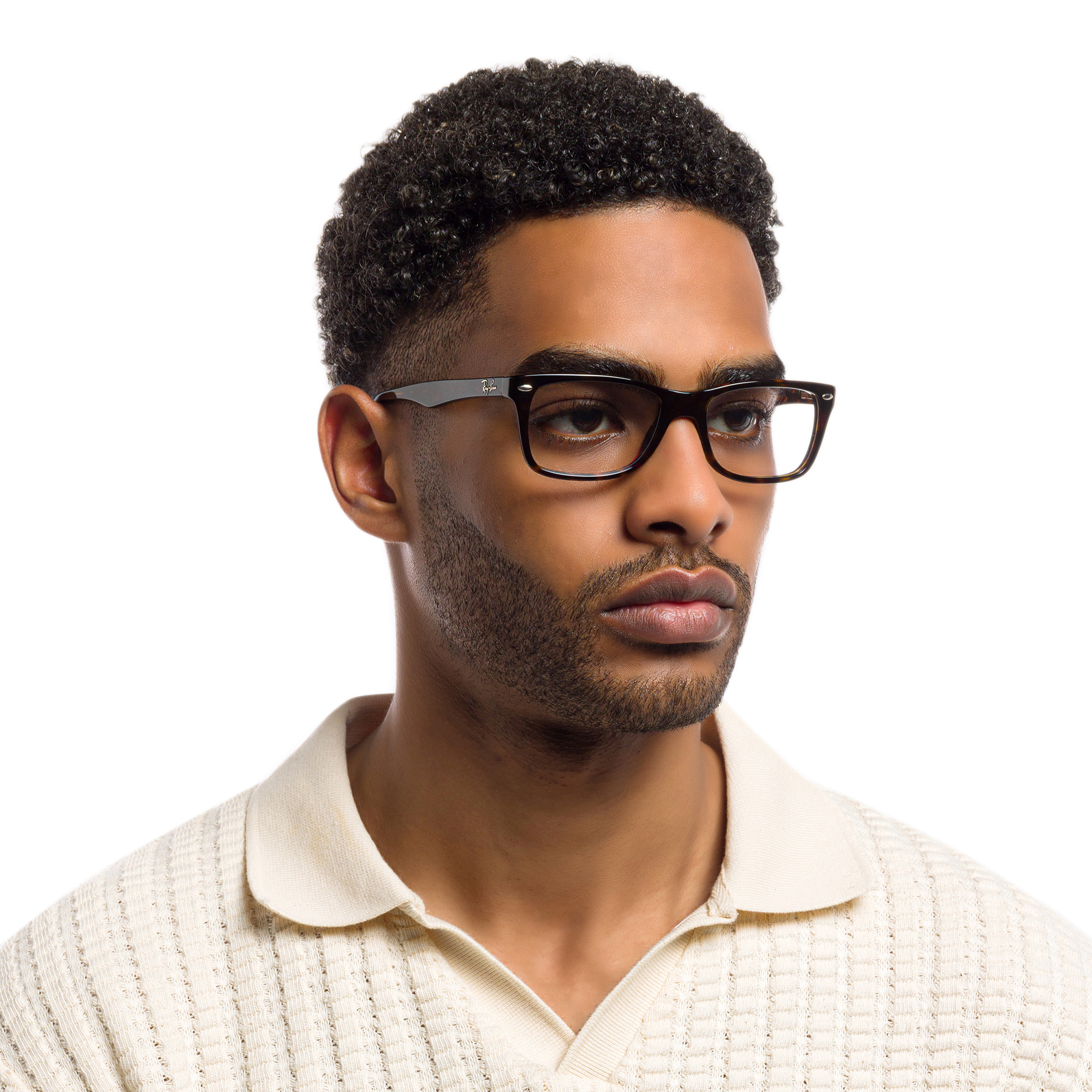 Shop Ray-Ban Unisex Square Eyeglasses in Dark Havana online.