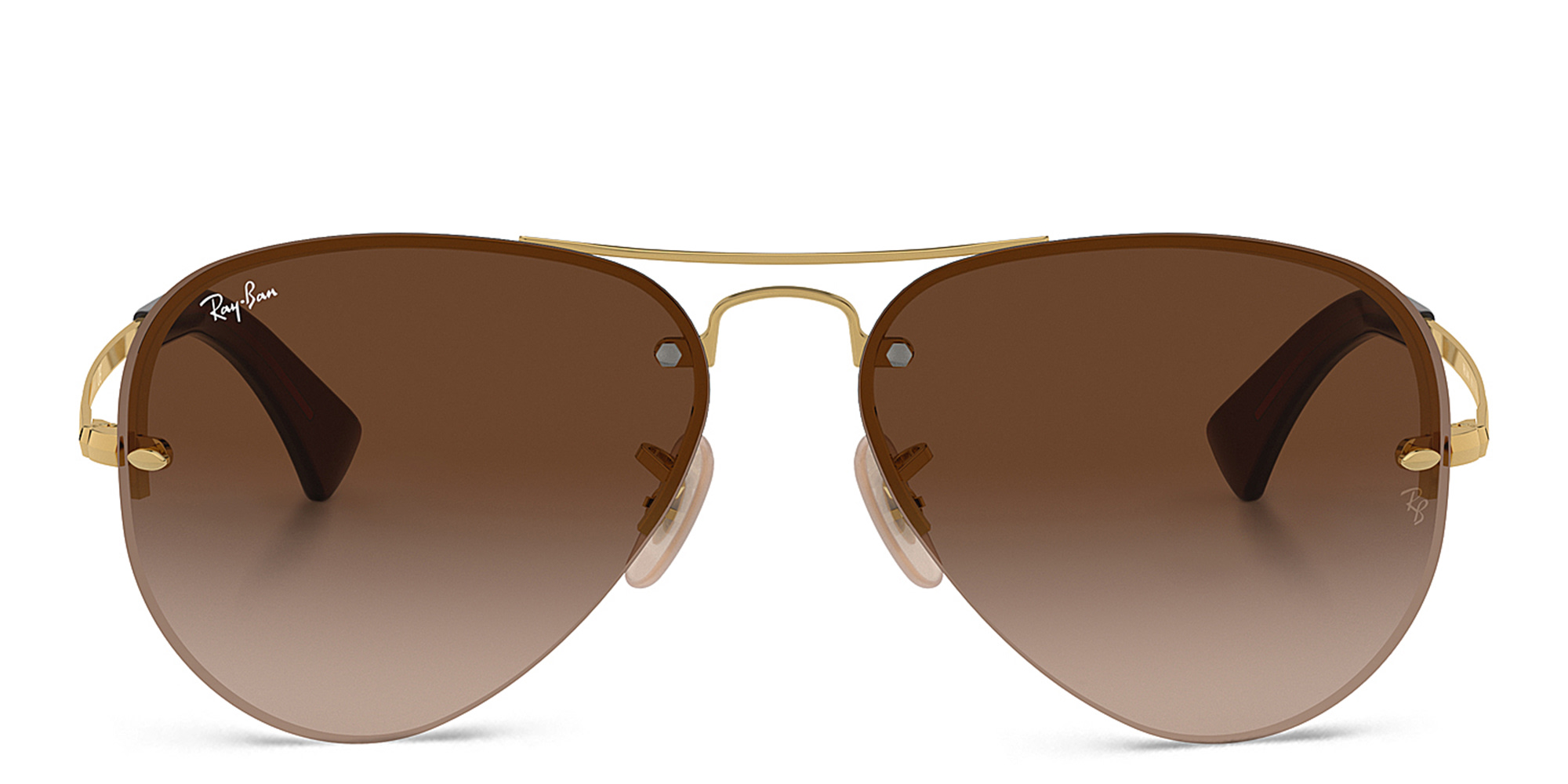 نظارات شمسية أفياتور واسعة بدون إطار من راي بان بلون ذهبي - صورة المنتج 1