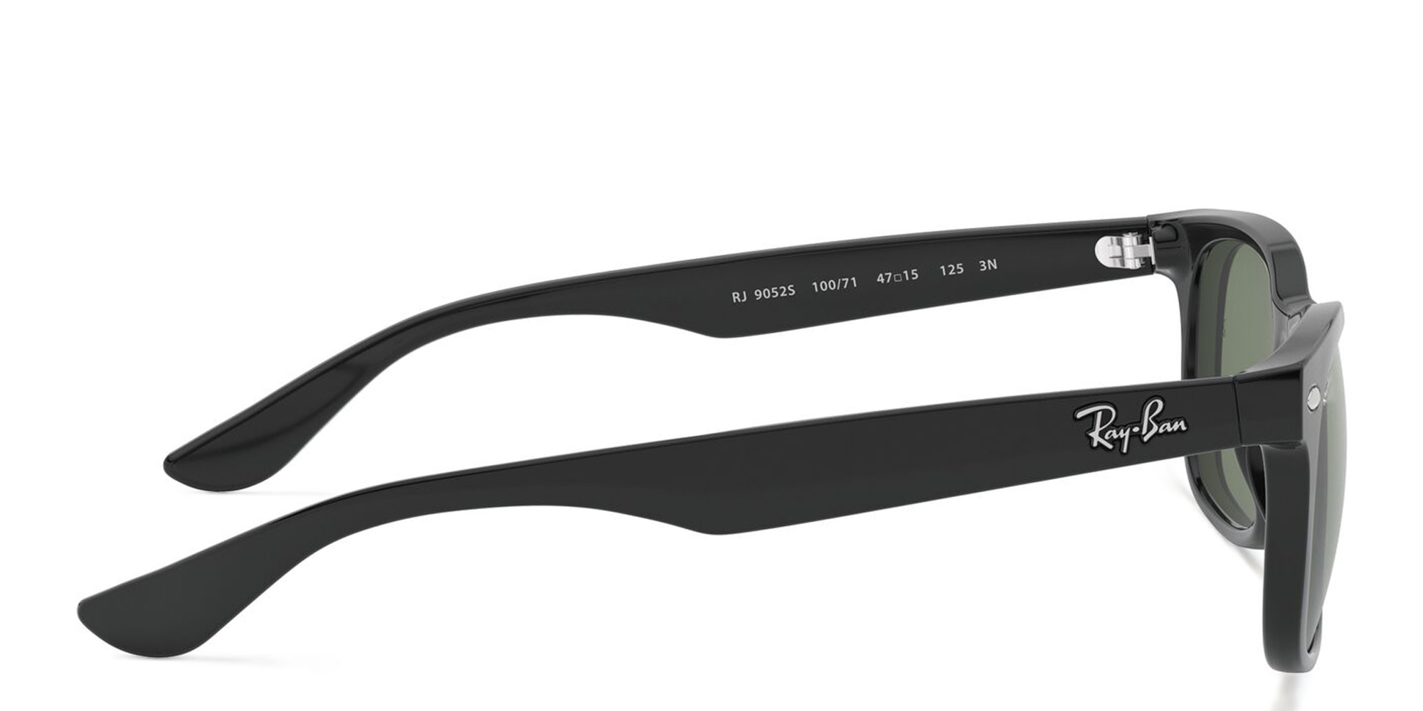 Ray-Ban Junior New Wayfarer Kids Square Sunglasses in Black – Product Photo 3