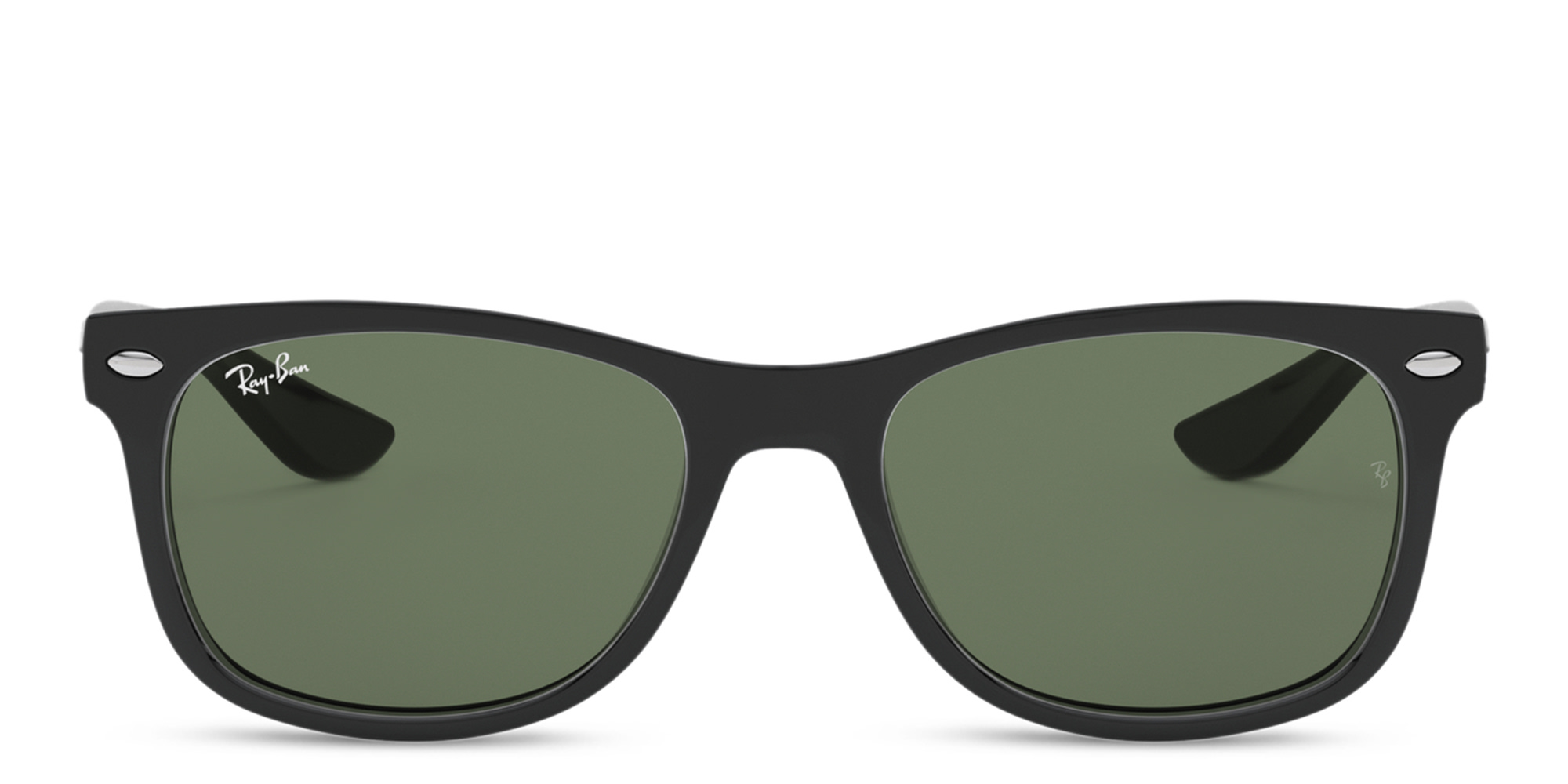 Shop Ray-Ban Junior Kids Square Sunglasses in Matte Black online.