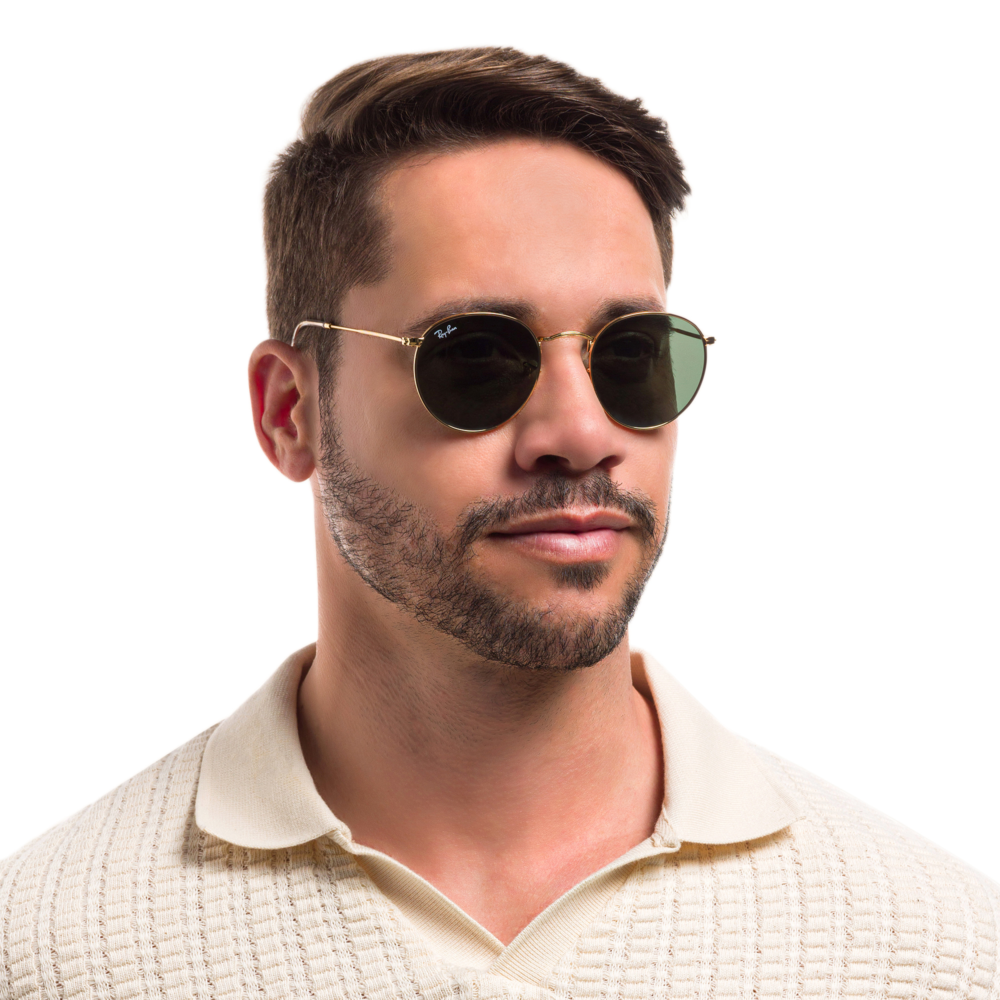 Ray-Ban Round Metal Sunglasses in Gold – Product Photo 5
