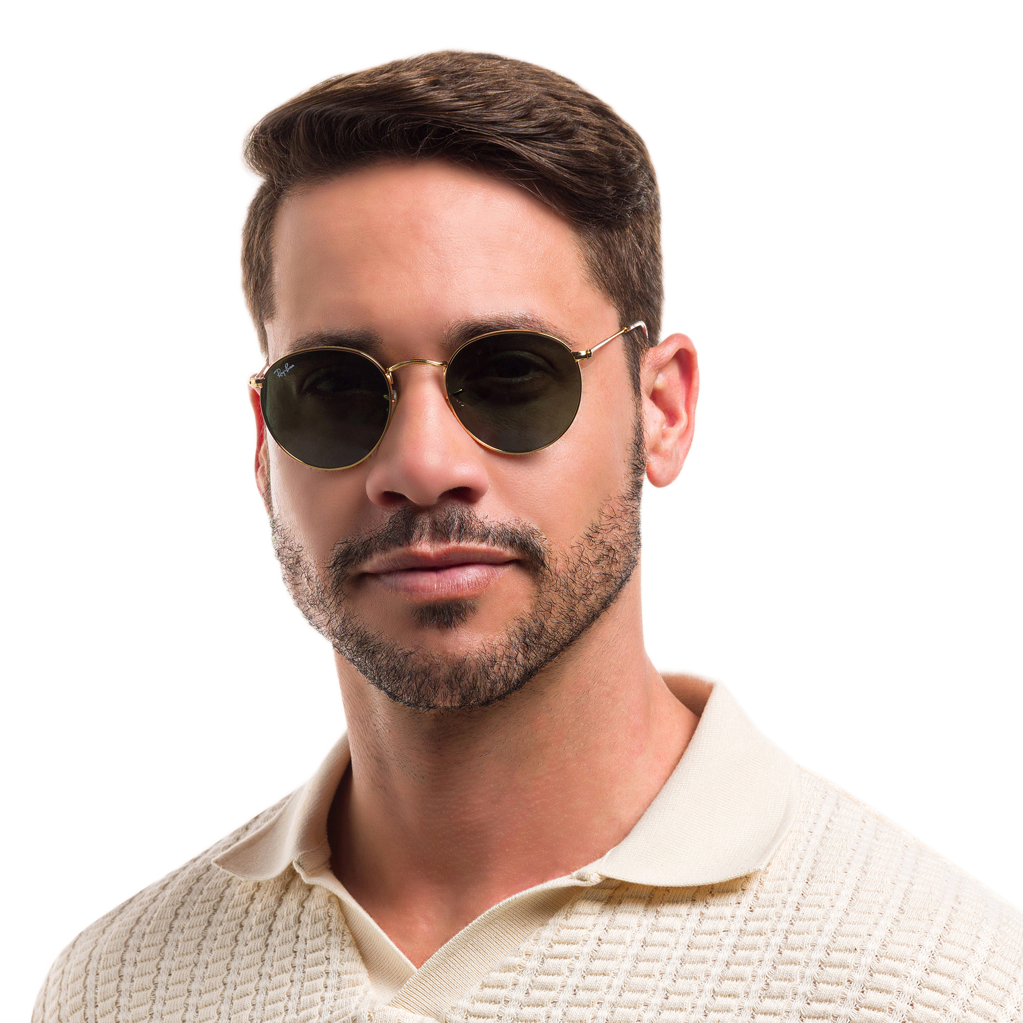 Ray-Ban Round Metal Sunglasses in Gold – Product Photo 6