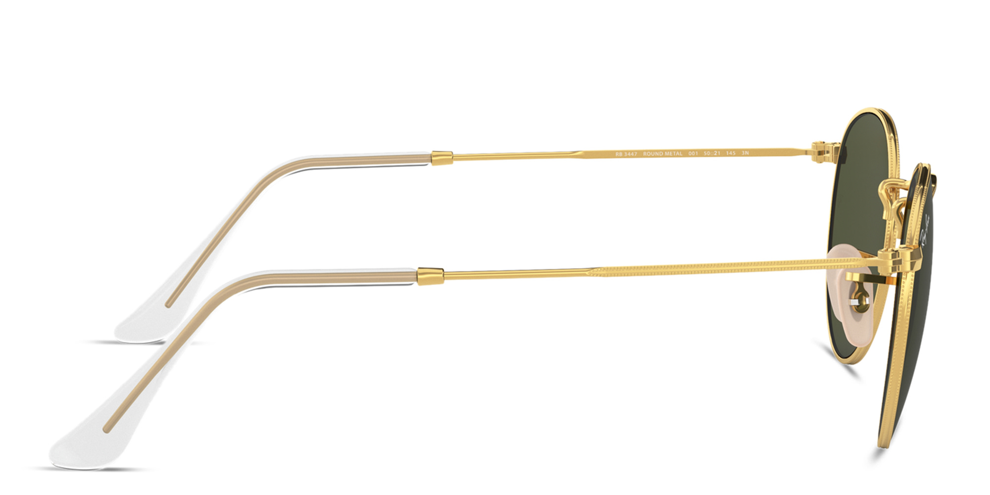 Shop Ray-Ban Round Sunglasses in Metal in Polished Gold online.