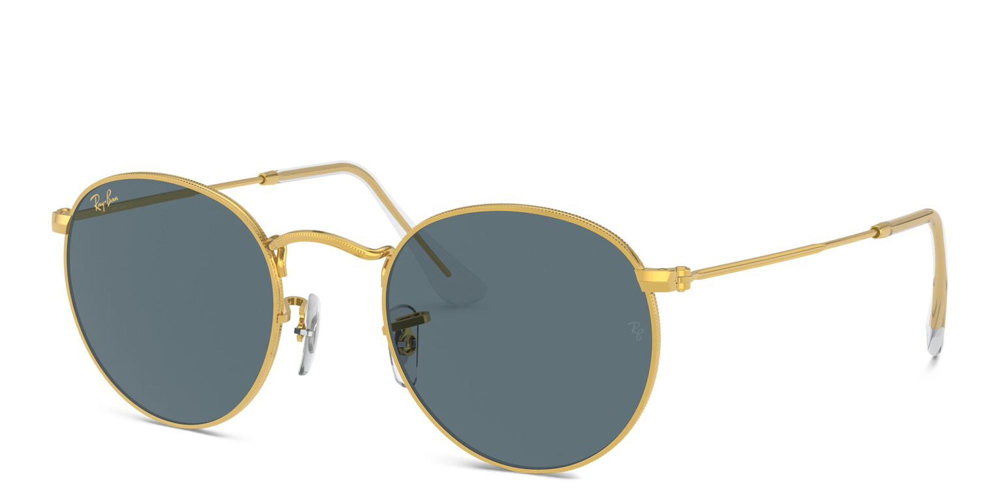 Shop Ray-Ban Round Sunglasses in Metal in Gold online.