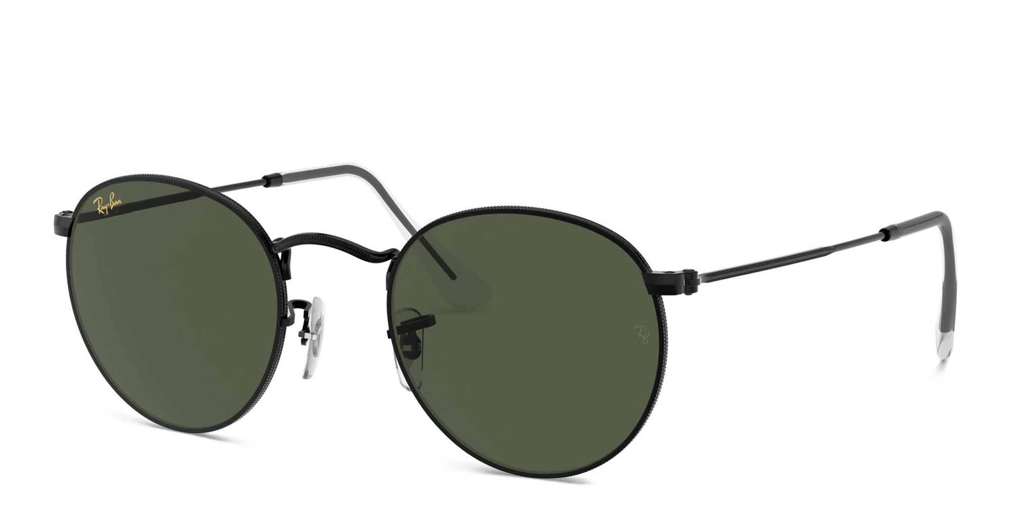 Ray-Ban Round Sunglasses in Metal in Black – Product Photo 2