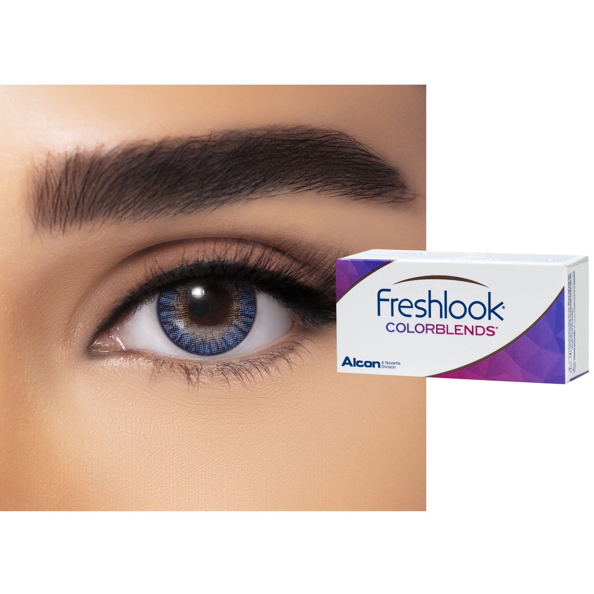 Freshlook COLORBLENDS Monthly Color Contact Lenses - Blue Blend – Product Photo 1