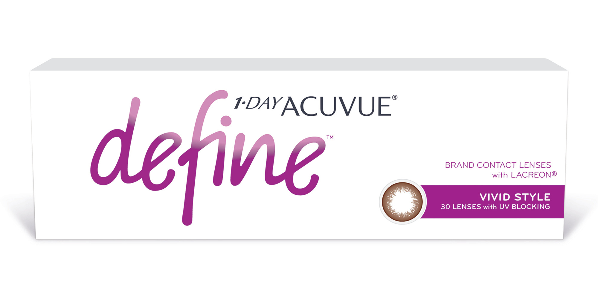 Shop ACUVUE 1-Day Define VIVID STYLE Color Contact Lenses - Vivid online.