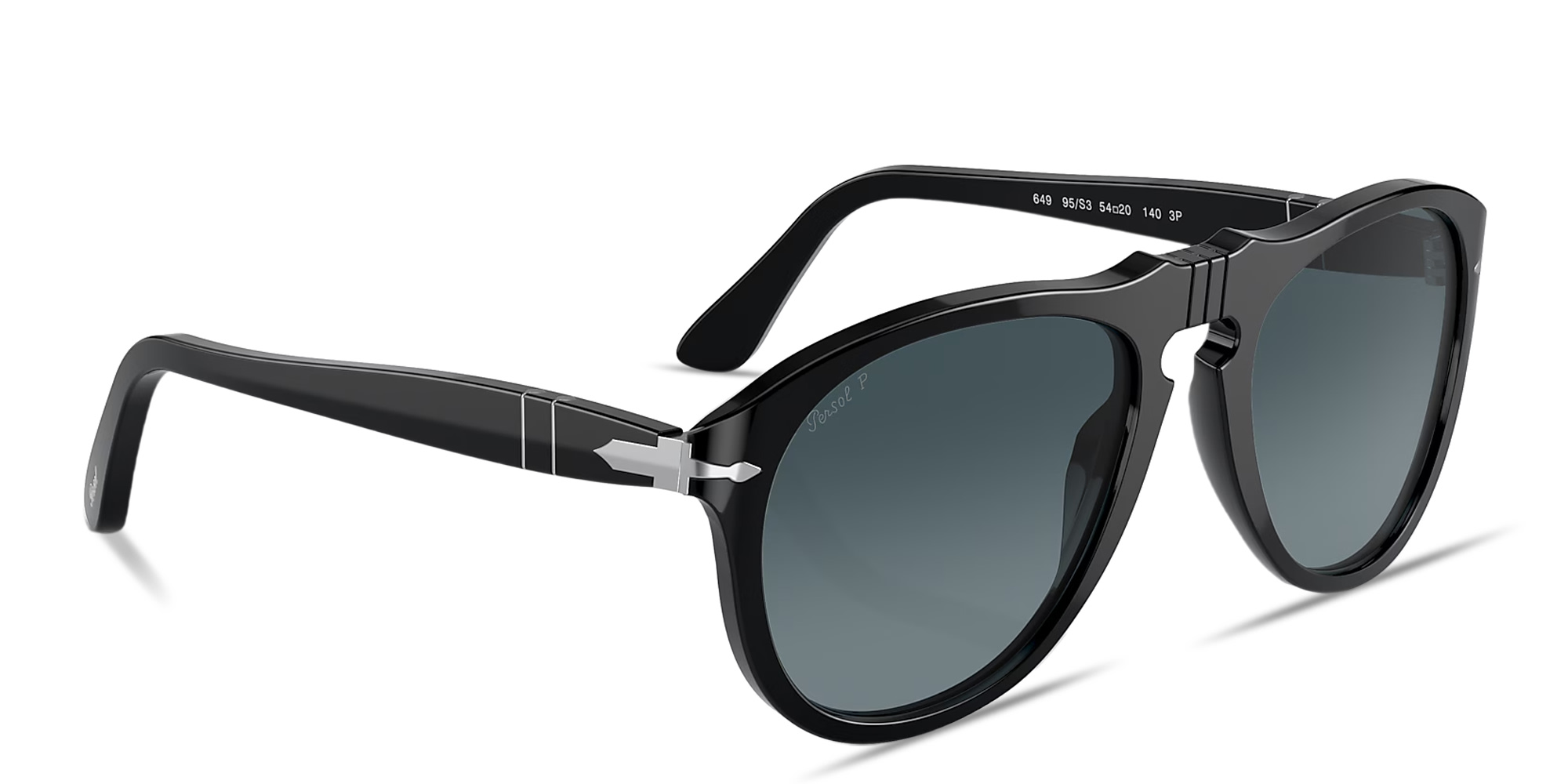 تسوق نظارات شمسية طراز أفياتور للجنسين بشعار السهم بيرسول بلون أسود أونلاين.