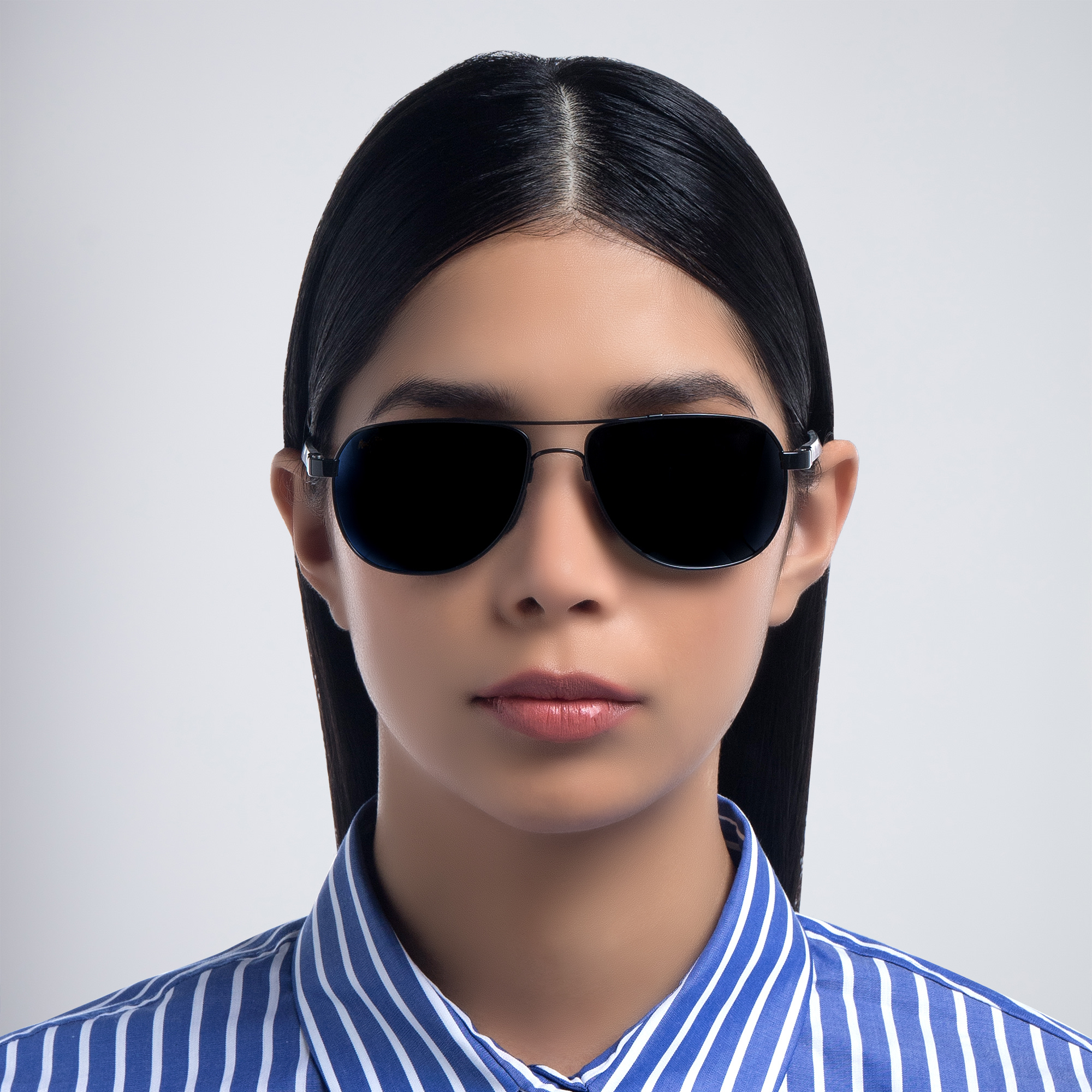 Maui Jim Guardrails Unisex Aviator Sunglasses in Black – Product Photo 5