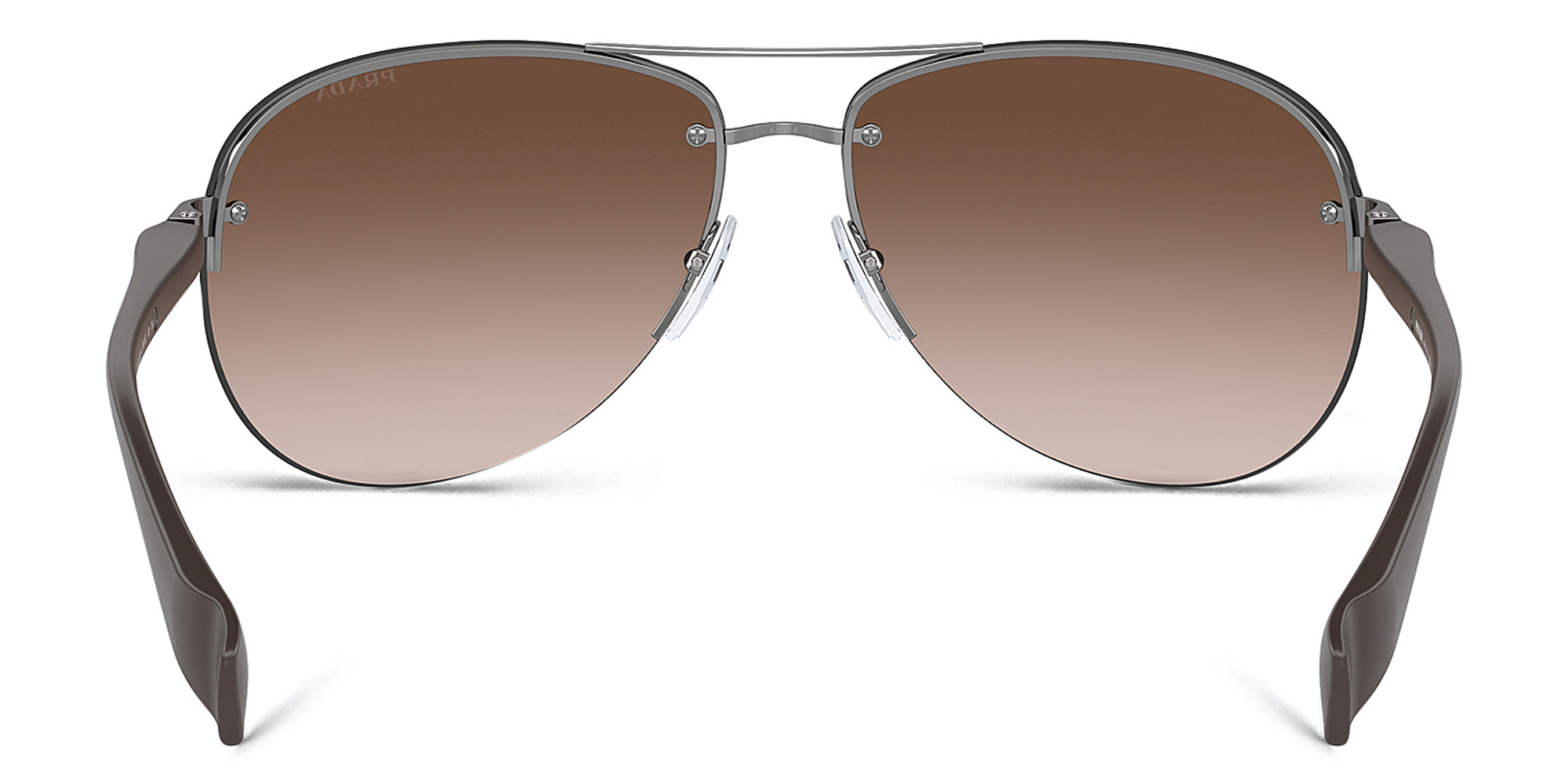 Prada Linea Rossa Rimless Wide Aviator Sunglasses in Black – Product Photo 4
