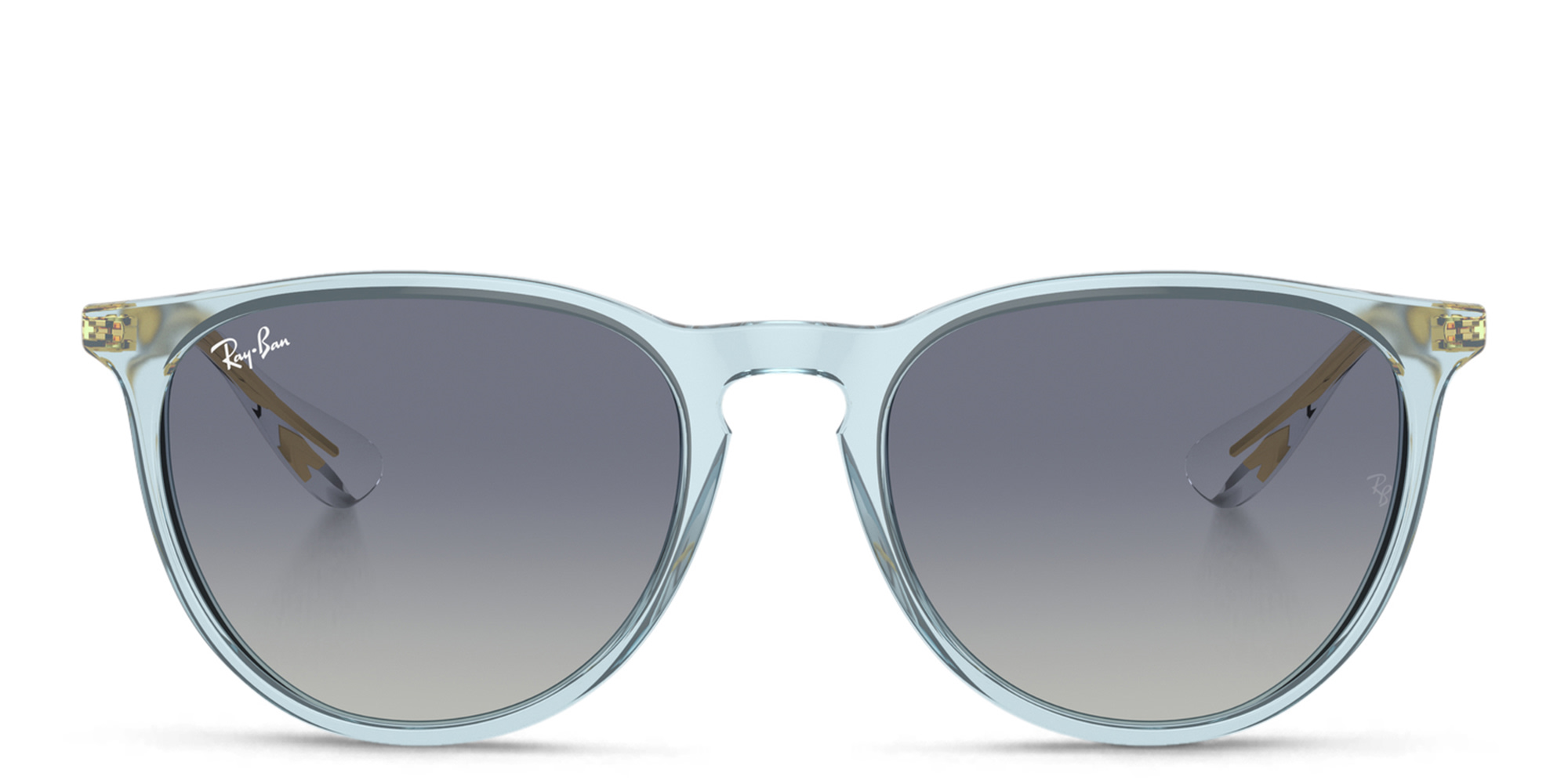 Shop Ray-Ban Erika Panthos Sunglasses in Transparent Light Blue online.