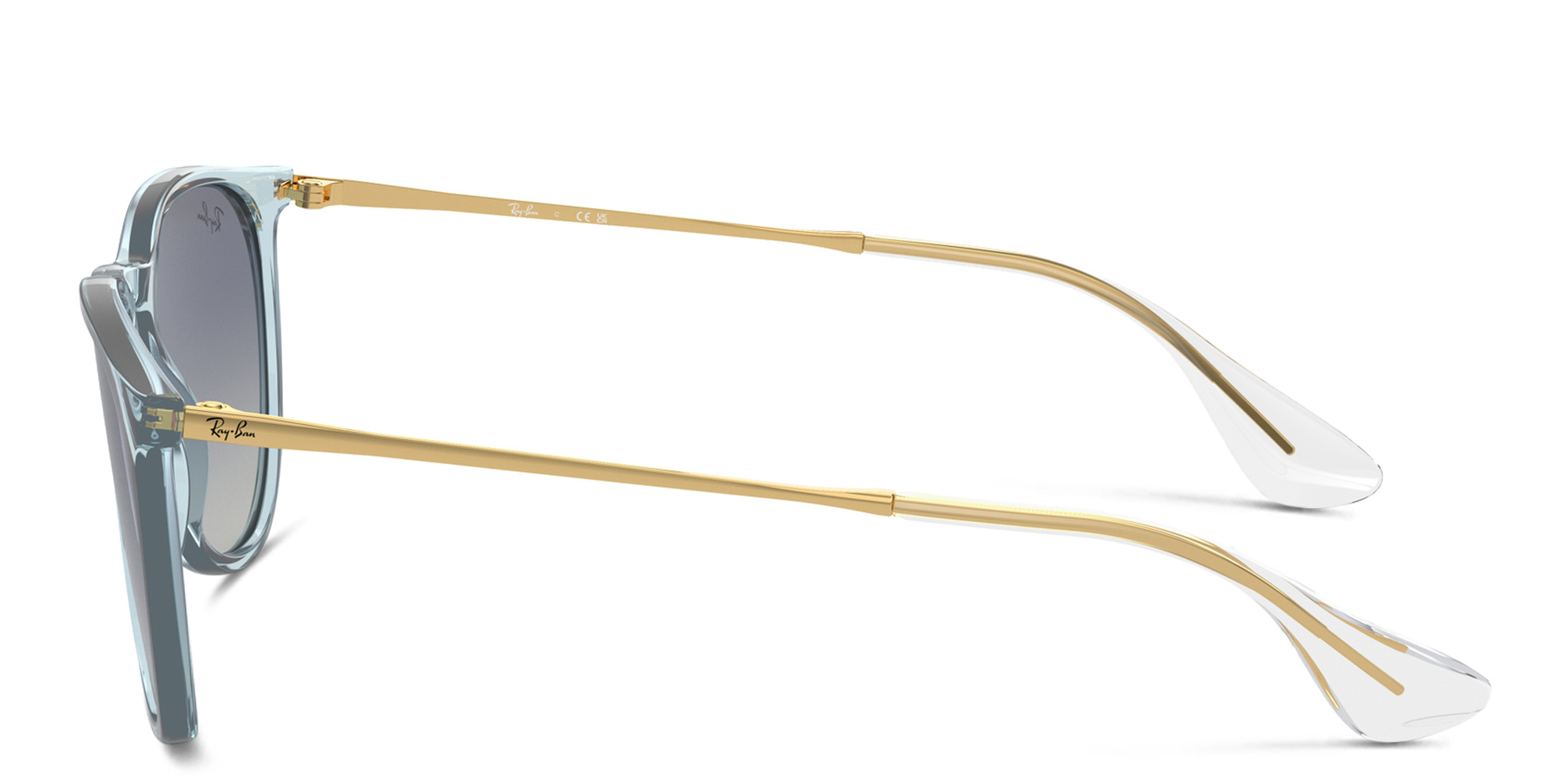 Shop Ray-Ban Erika Panthos Sunglasses in Transparent Light Blue online.