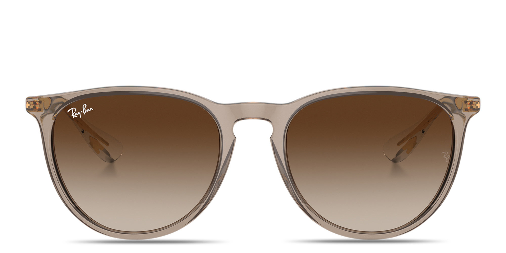 Shop Ray-Ban Erika Classic Unisex Panthos Sunglasses in Transparent light brown online.