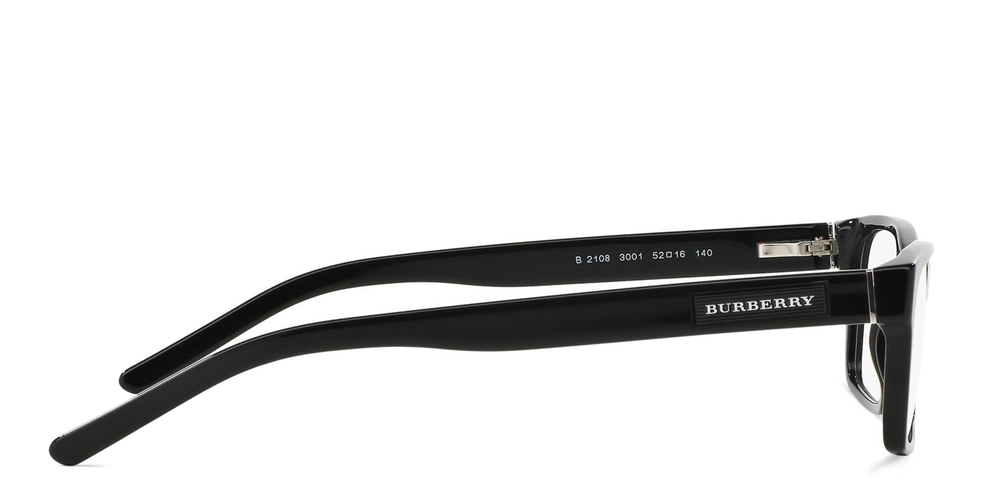 نظارة طبية مستطيلة من بربري بلون أسود - صورة المنتج 3