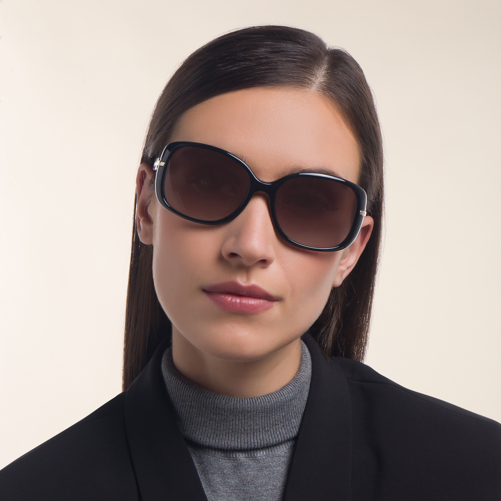 نظارة شمسية مستطيلة من برادا بلون أسود - صورة المنتج 5