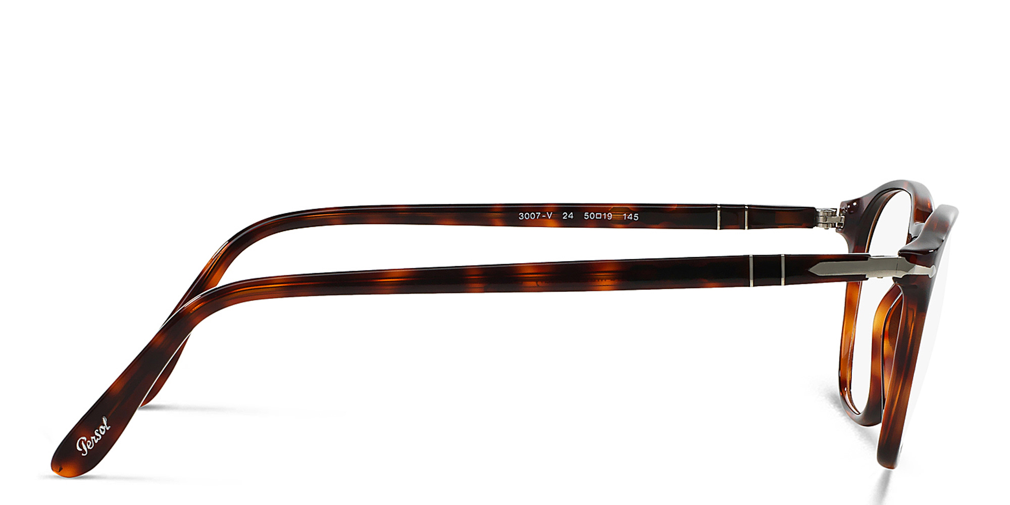 PERSOL Square Eyeglasses in Havana – Product Photo 3