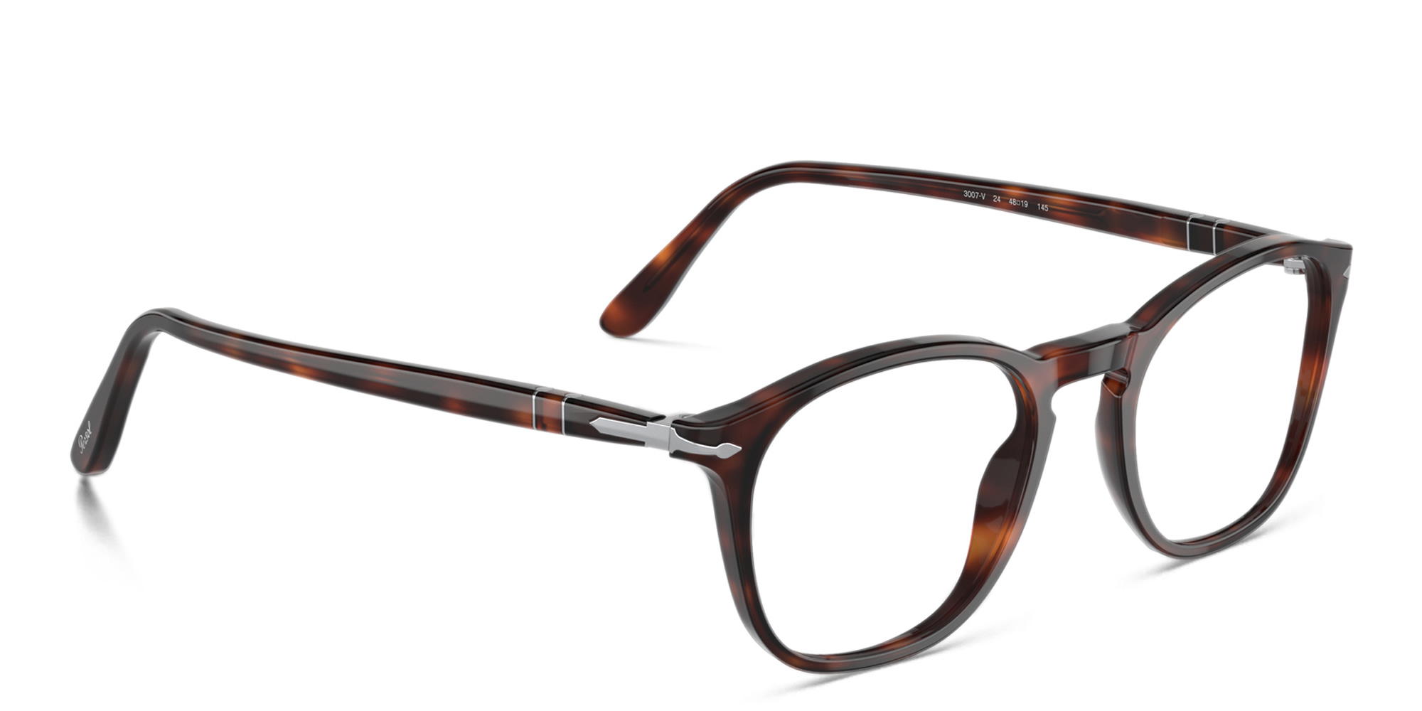 PERSOL Square Eyeglasses in Havana – Product Photo 4