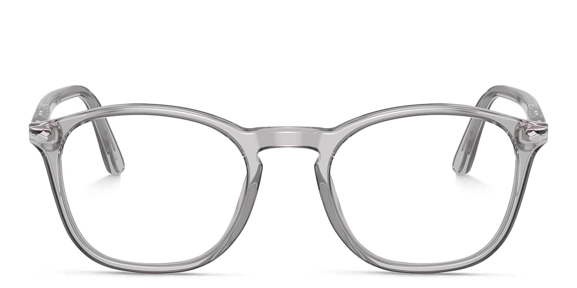 Shop PERSOL Square Eyeglasses in Grey online.
