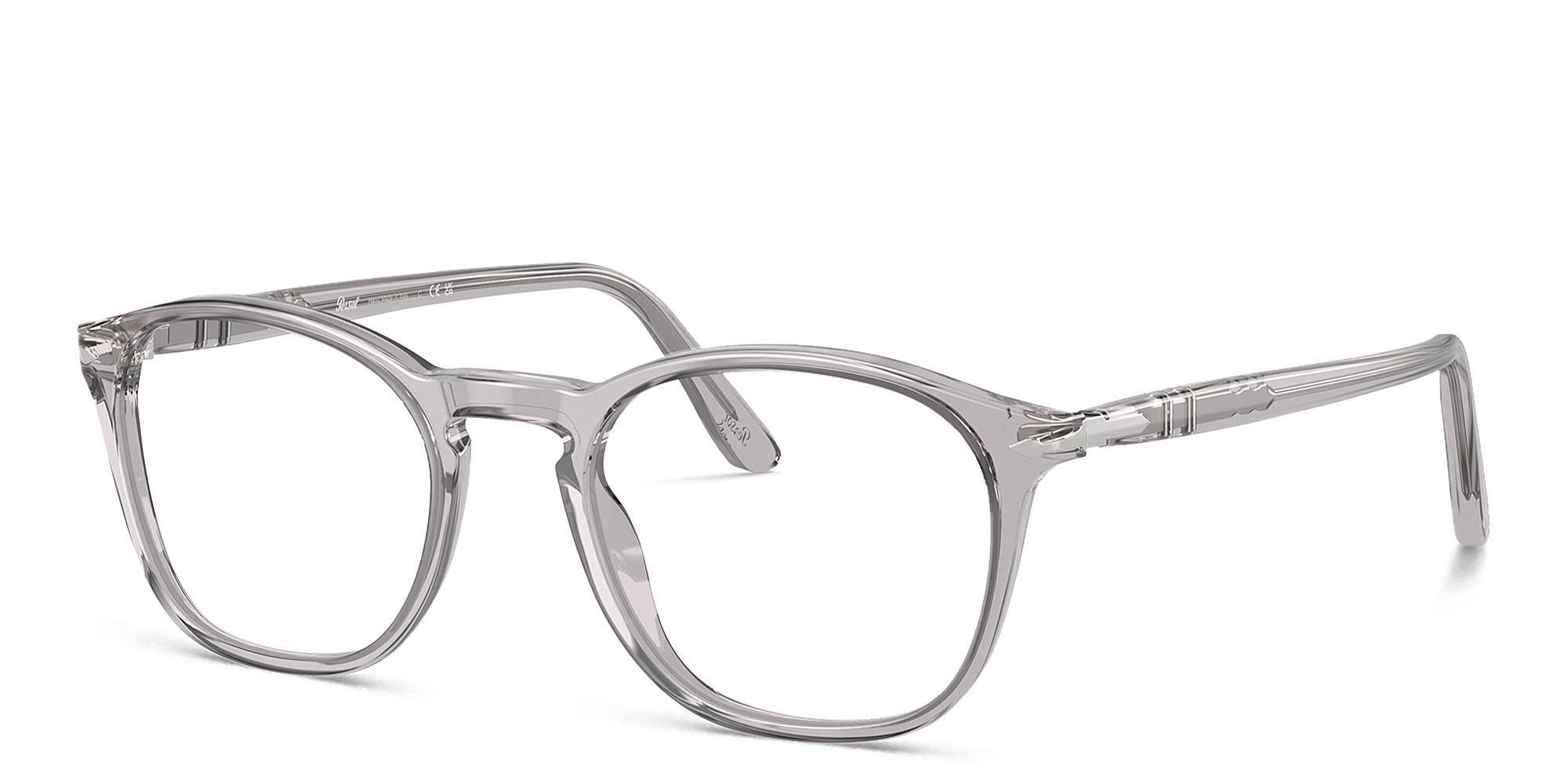 Shop PERSOL Square Eyeglasses in Grey online.