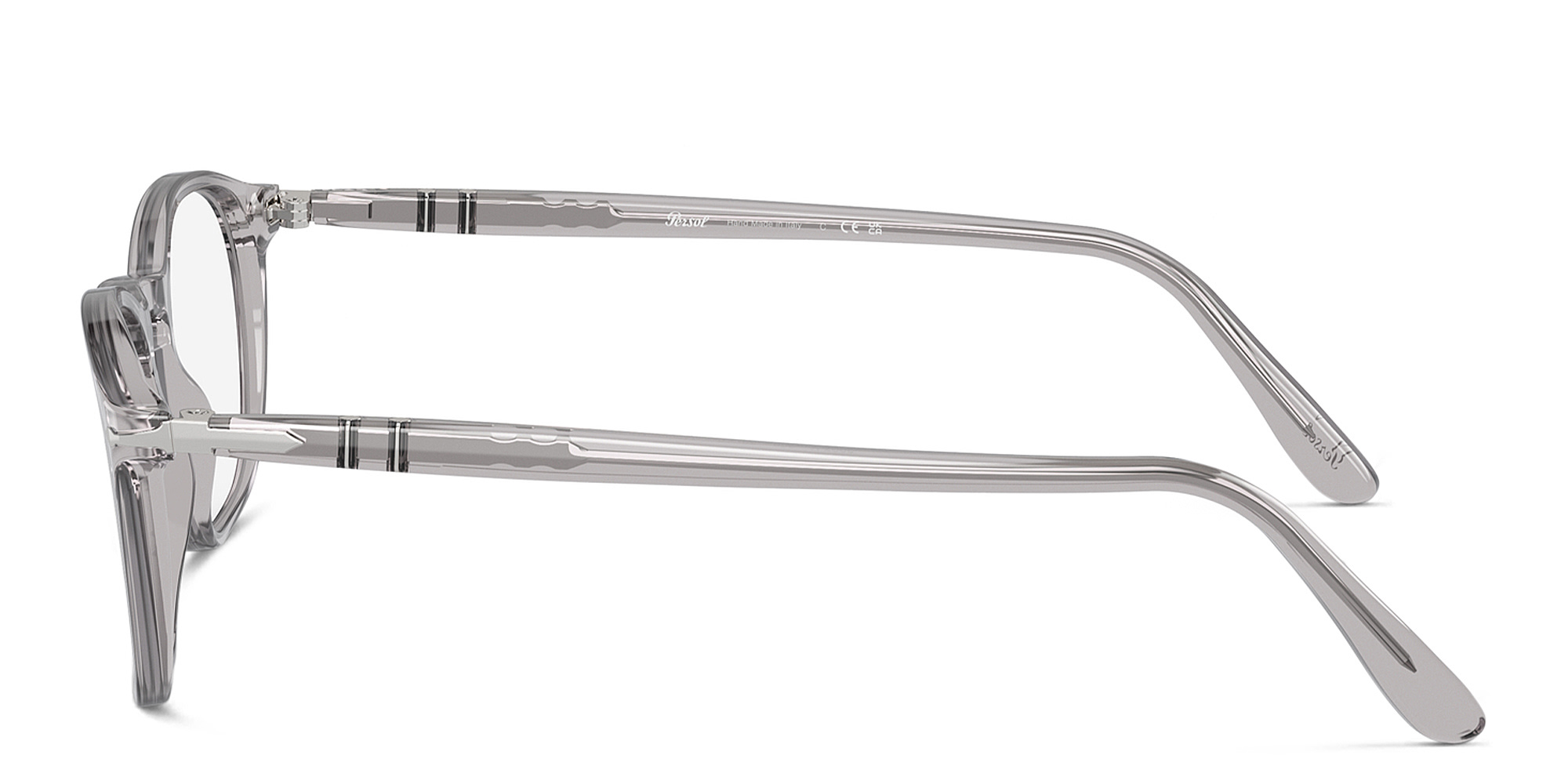 Shop PERSOL Square Eyeglasses in Grey online.