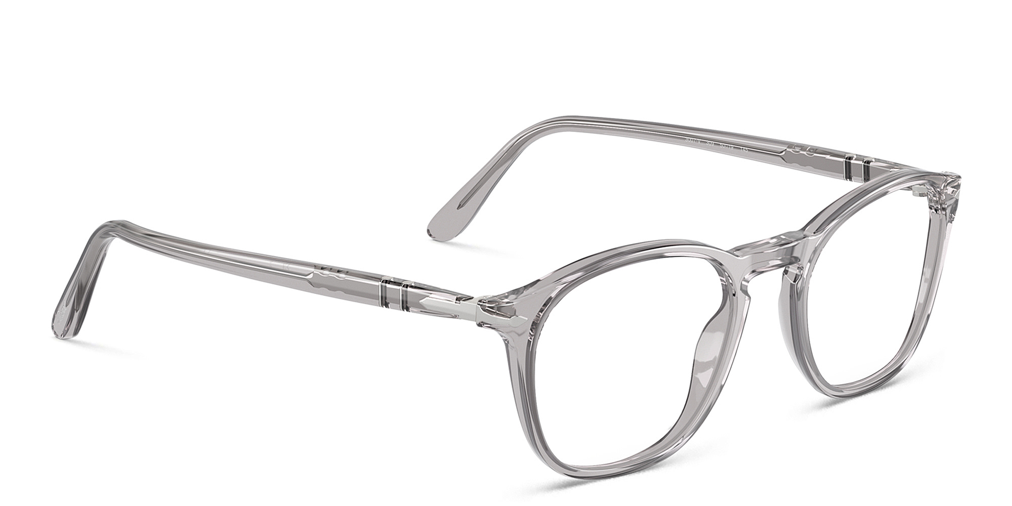 Shop PERSOL Square Eyeglasses in Grey online.
