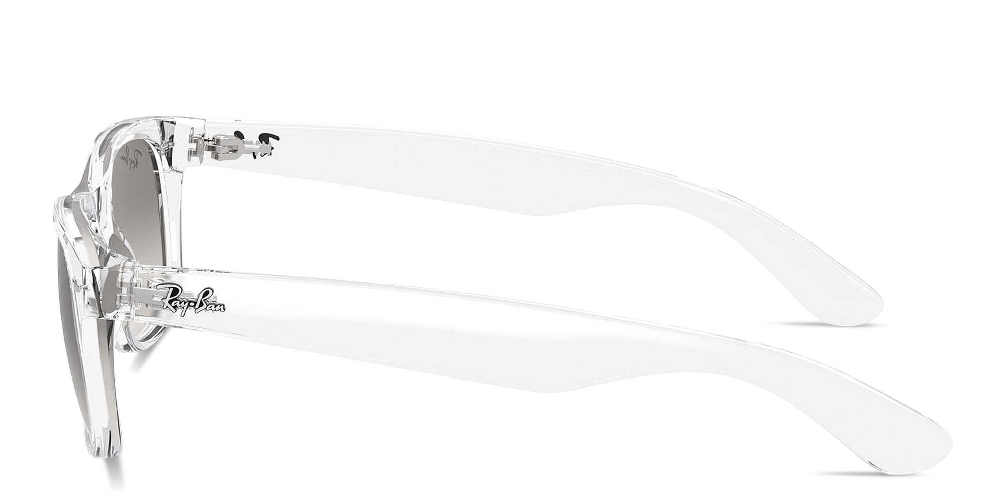 Shop Ray-Ban New Wayfarer Classic Unisex Square Sunglasses in Transparent online.