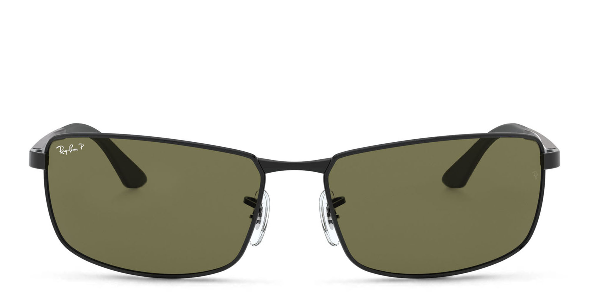 Shop Ray-Ban Rectangle Sunglasses in Black online.