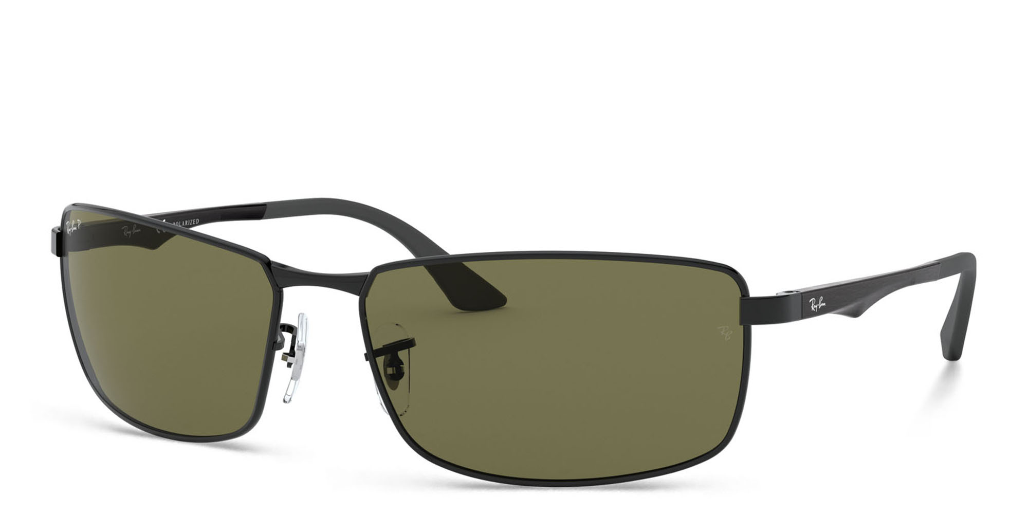 Shop Ray-Ban Rectangle Sunglasses in Black online.