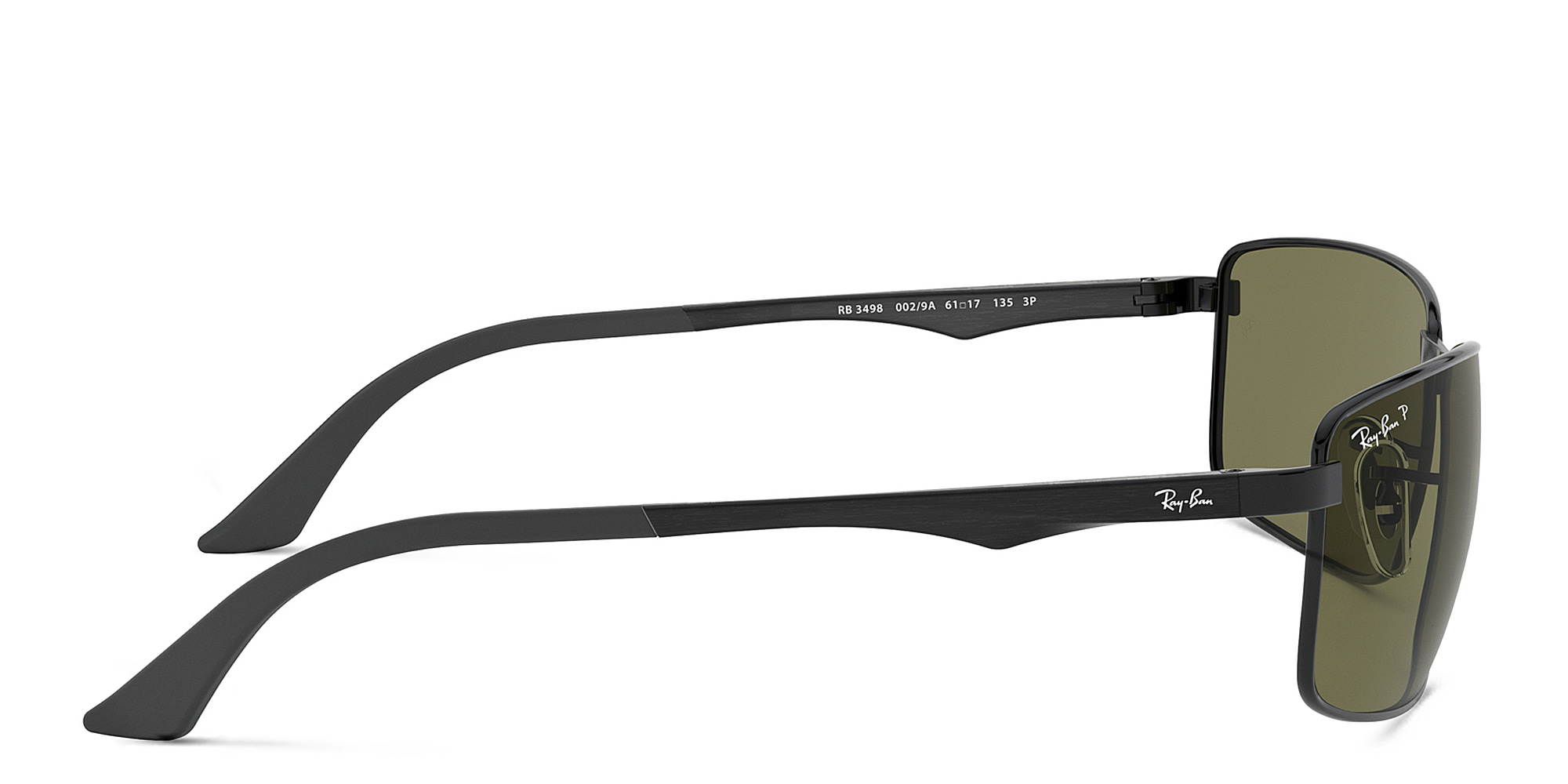Shop Ray-Ban Rectangle Sunglasses in Black online.