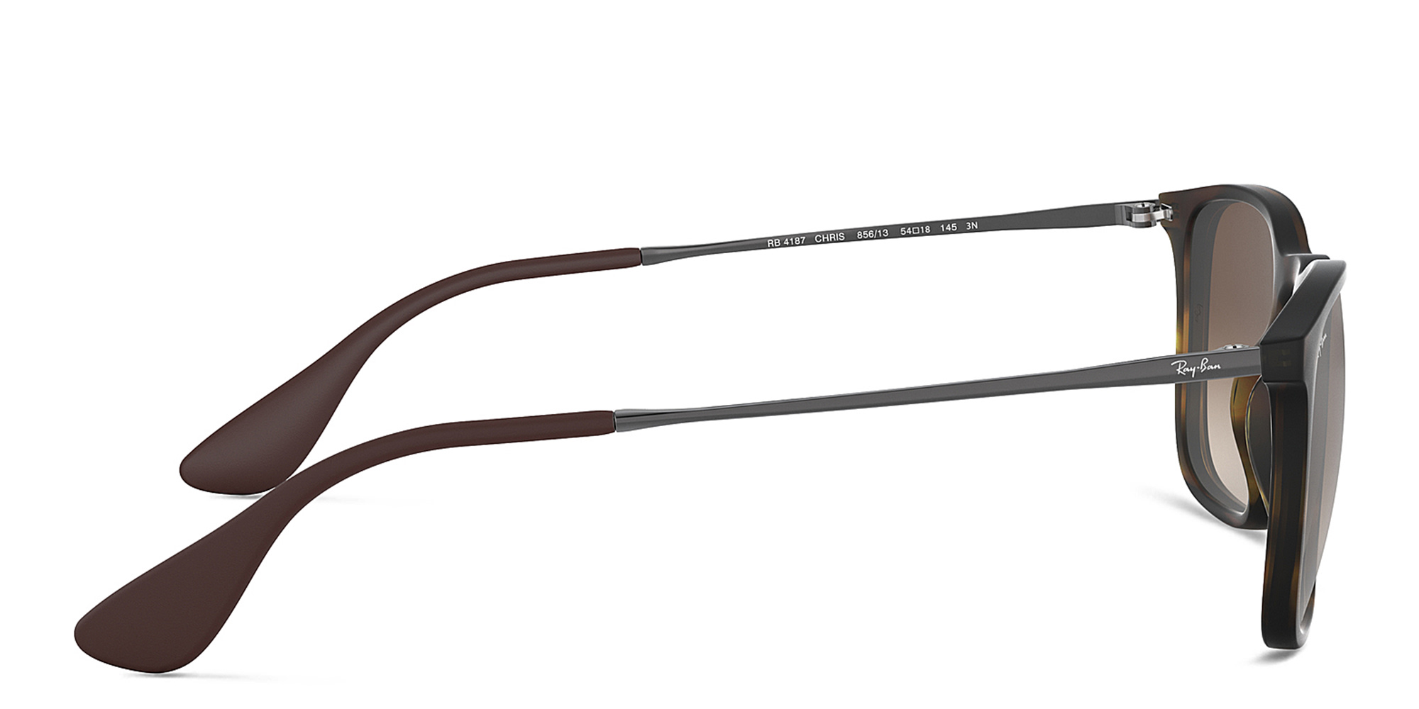 نظارة شمسية كريس بإطار مربع أسود من راي بان بلون متموج - صورة المنتج 3