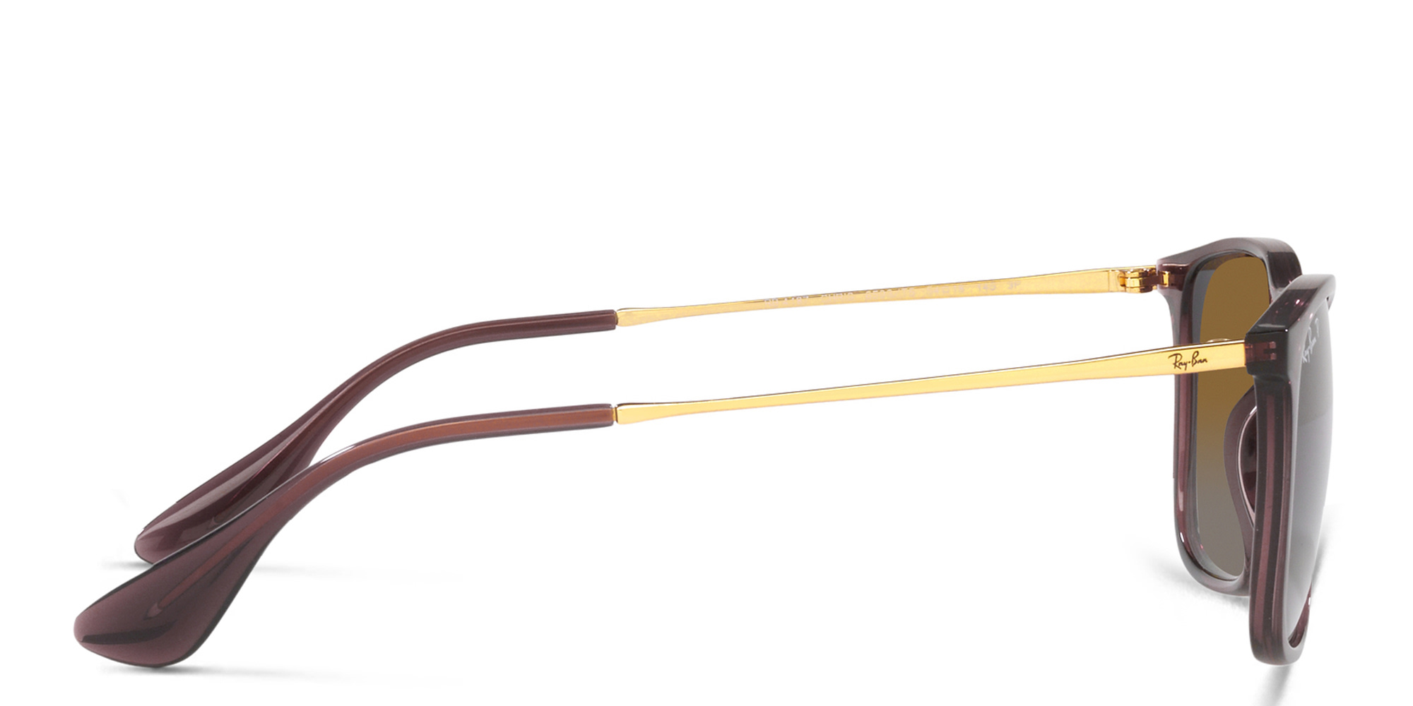 Ray-Ban Chris Square Sunglasses in Transparent Brown – Product Photo 3