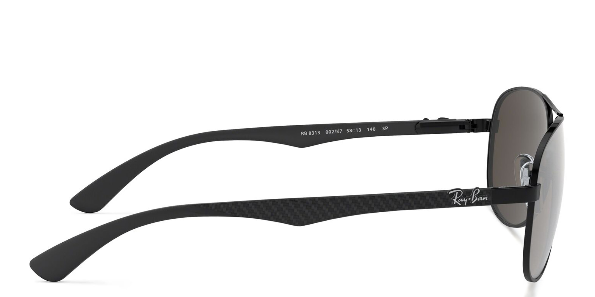 Ray-Ban Carbon Fibre Aviator Sunglasses in Black – Product Photo 3