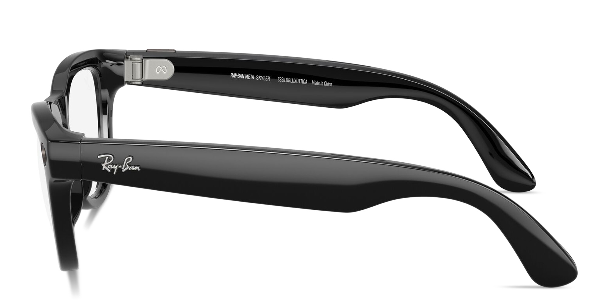 تسوق نظارات شمسية ميتا سكايلر ترانزشنز طراز كات آي للجنسين راي بان بلون أسود لامع أونلاين.