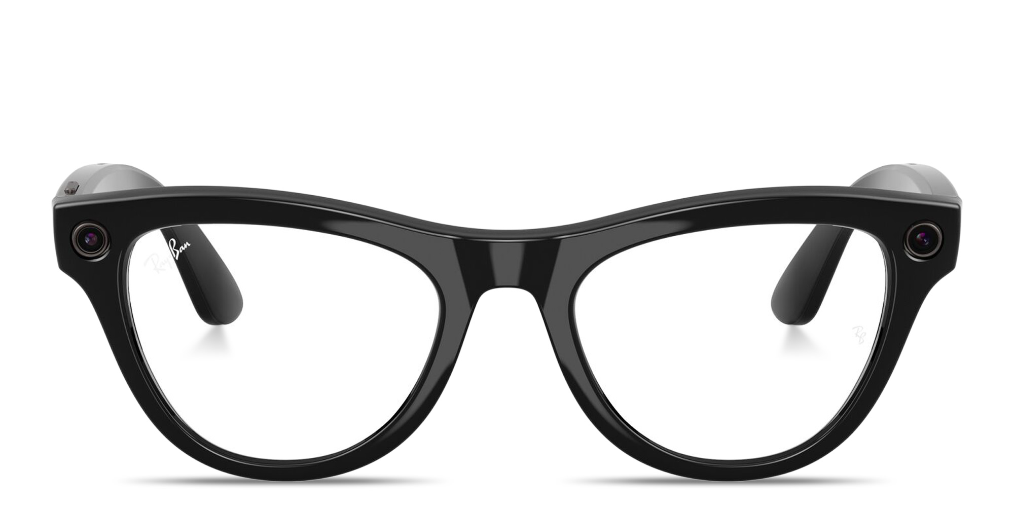 Shop Ray-Ban Meta Skyler Unisex Cat-Eye Eyeglasses With Blue-Violet Light Lenses in Black online.