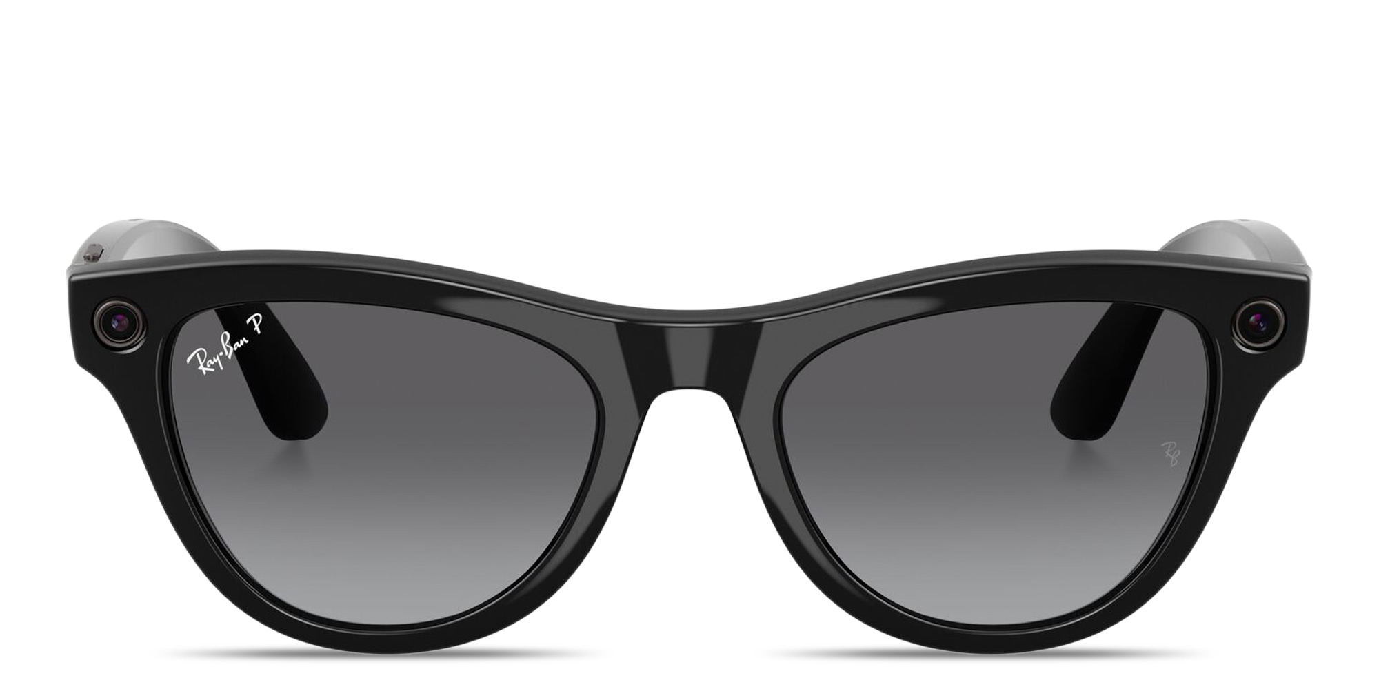 Shop Ray-Ban Meta Skyler Unisex Cat-Eye Sunglasses in Shiny Black online.