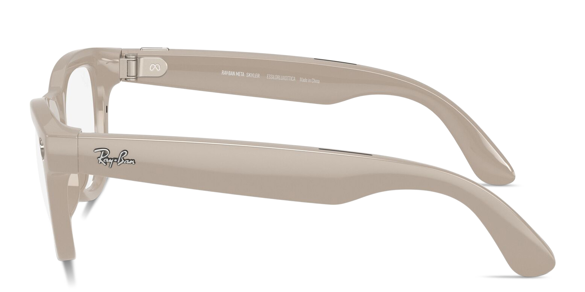 Shop Ray-Ban Meta Skyler Transitions® Unisex Cat-Eye Sunglasses in Shiny Chalky Gray online.