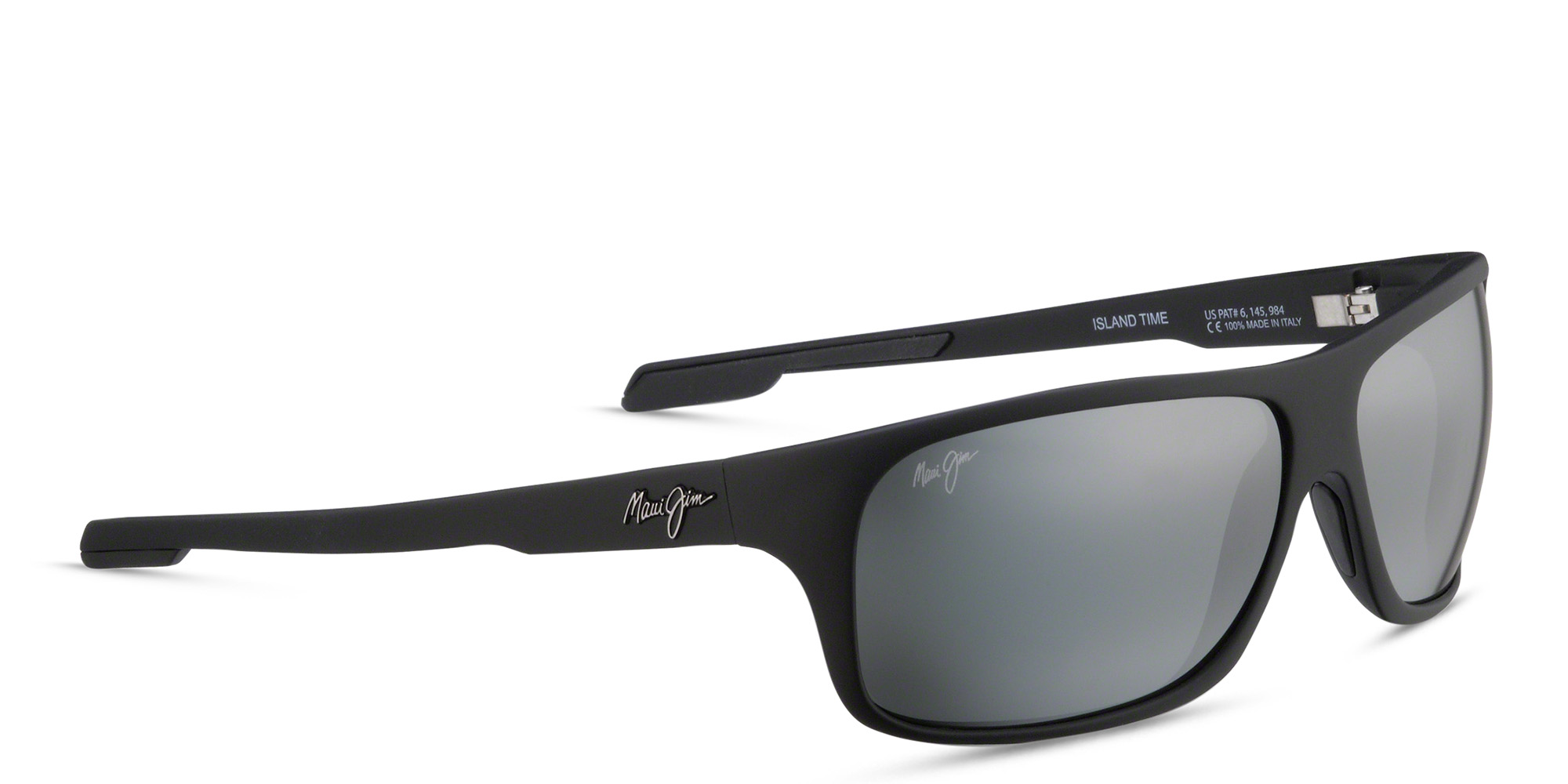 ايلاند تايم نظارة شمسية مستطيلة كبيرة للجنسين من ماوي جيم بلون أسود - صورة المنتج 2