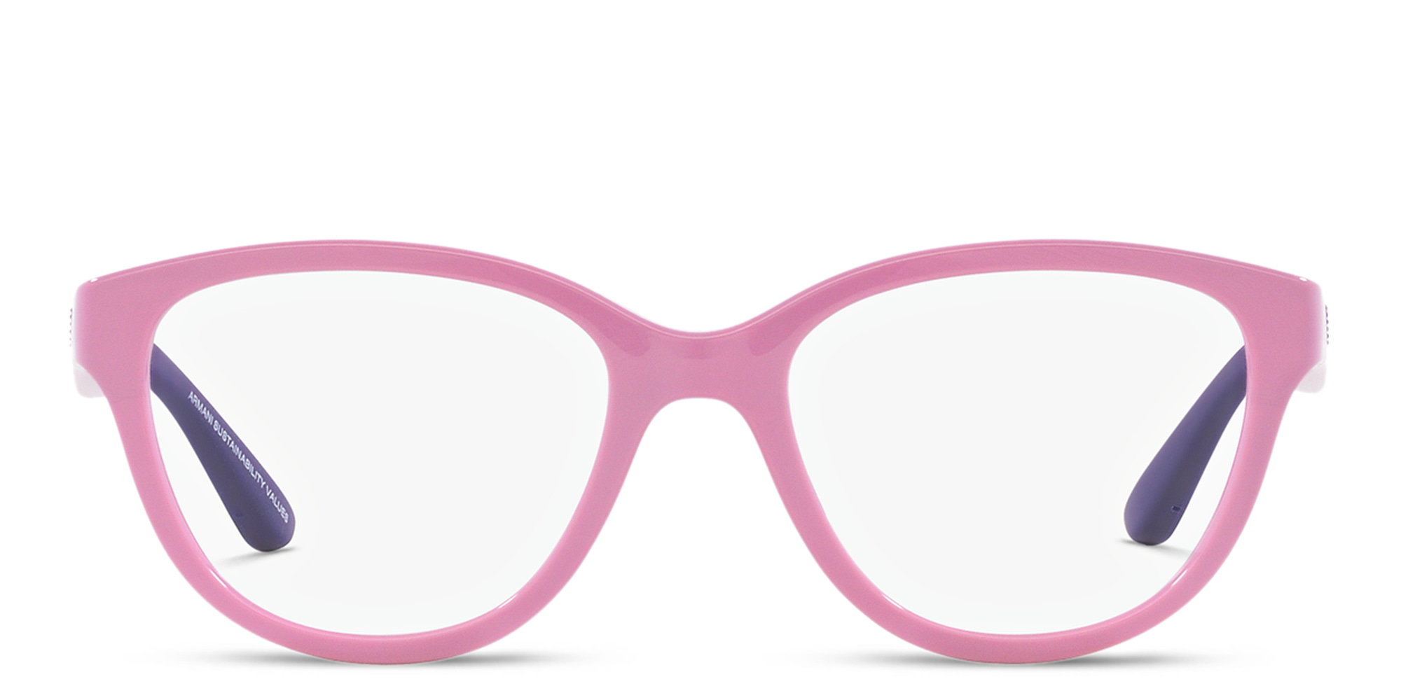 Shop Emporio Armani Cat-Eye Eyeglasses in Purple online.