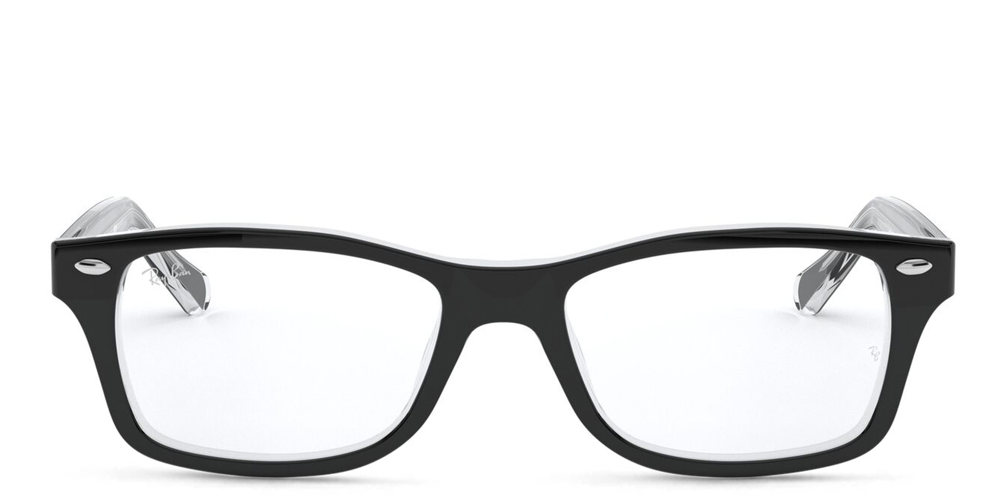 Shop Ray-Ban Junior Kids Square Eyeglasses in Black online.