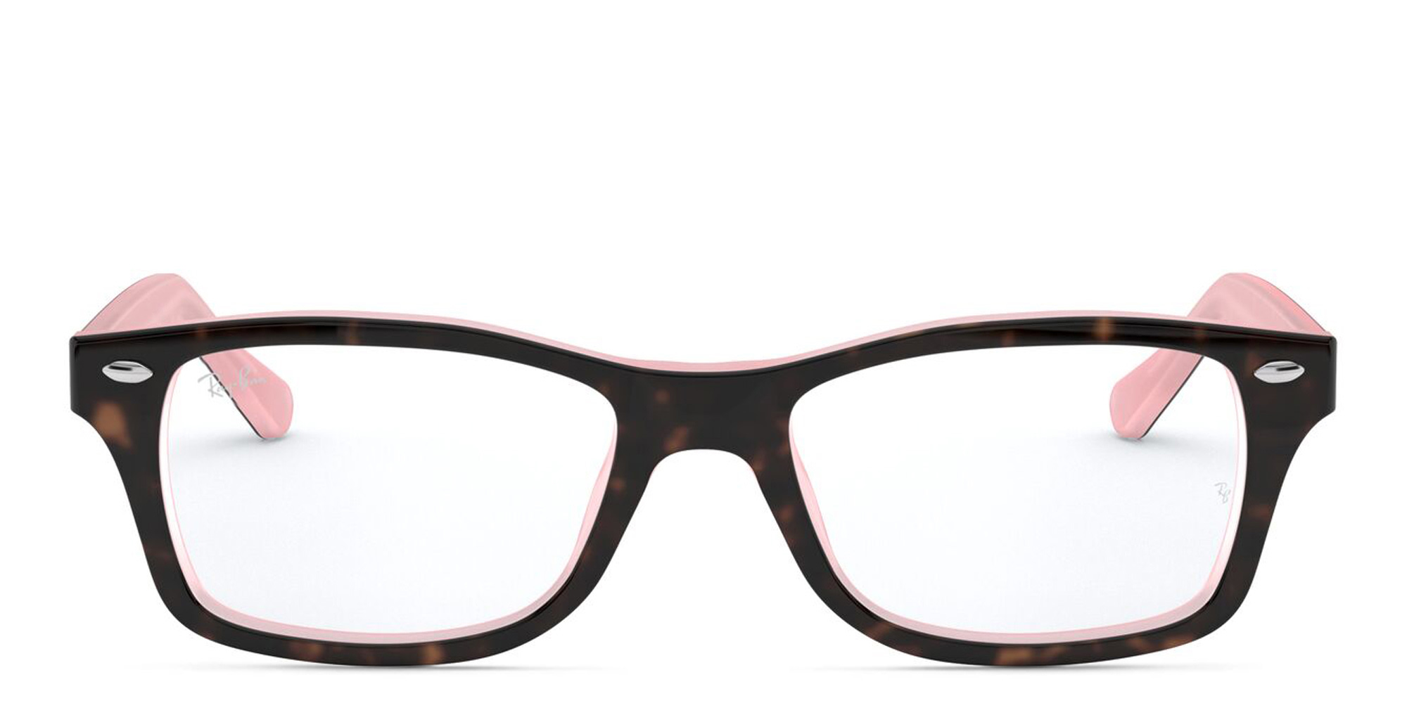 Shop Ray-Ban Junior Kids Square Eyeglasses in Havana Pink online.