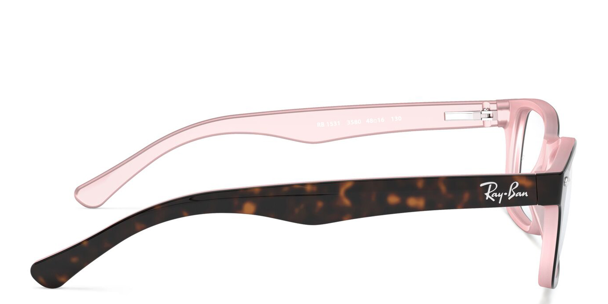 Shop Ray-Ban Junior Kids Square Eyeglasses in Havana Pink online.