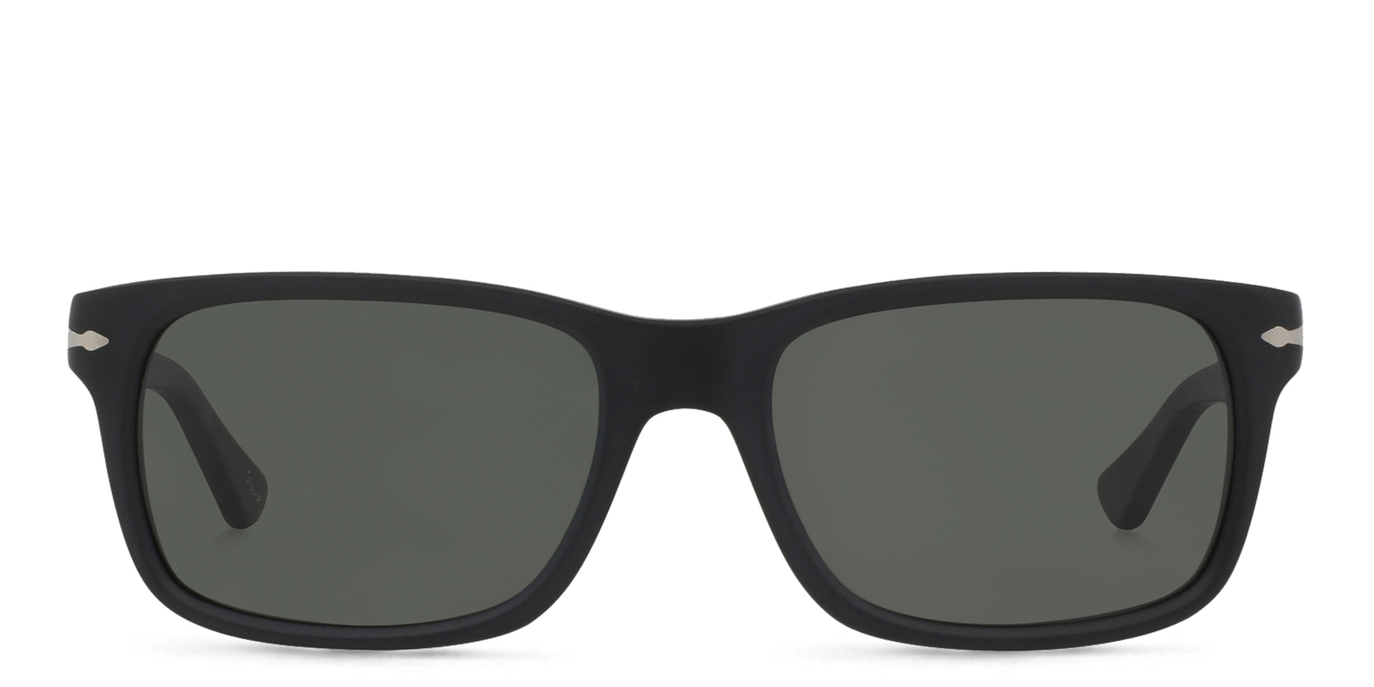 Shop PERSOL Rectangle Sunglasses in Black online.