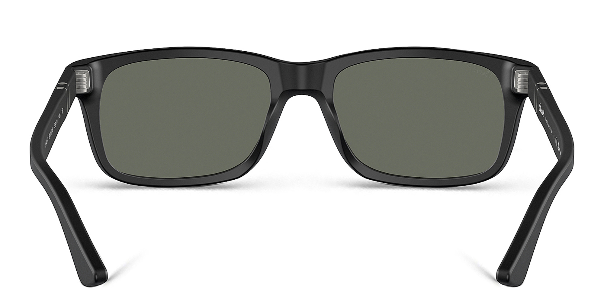 Shop PERSOL Rectangle Sunglasses in Black online.