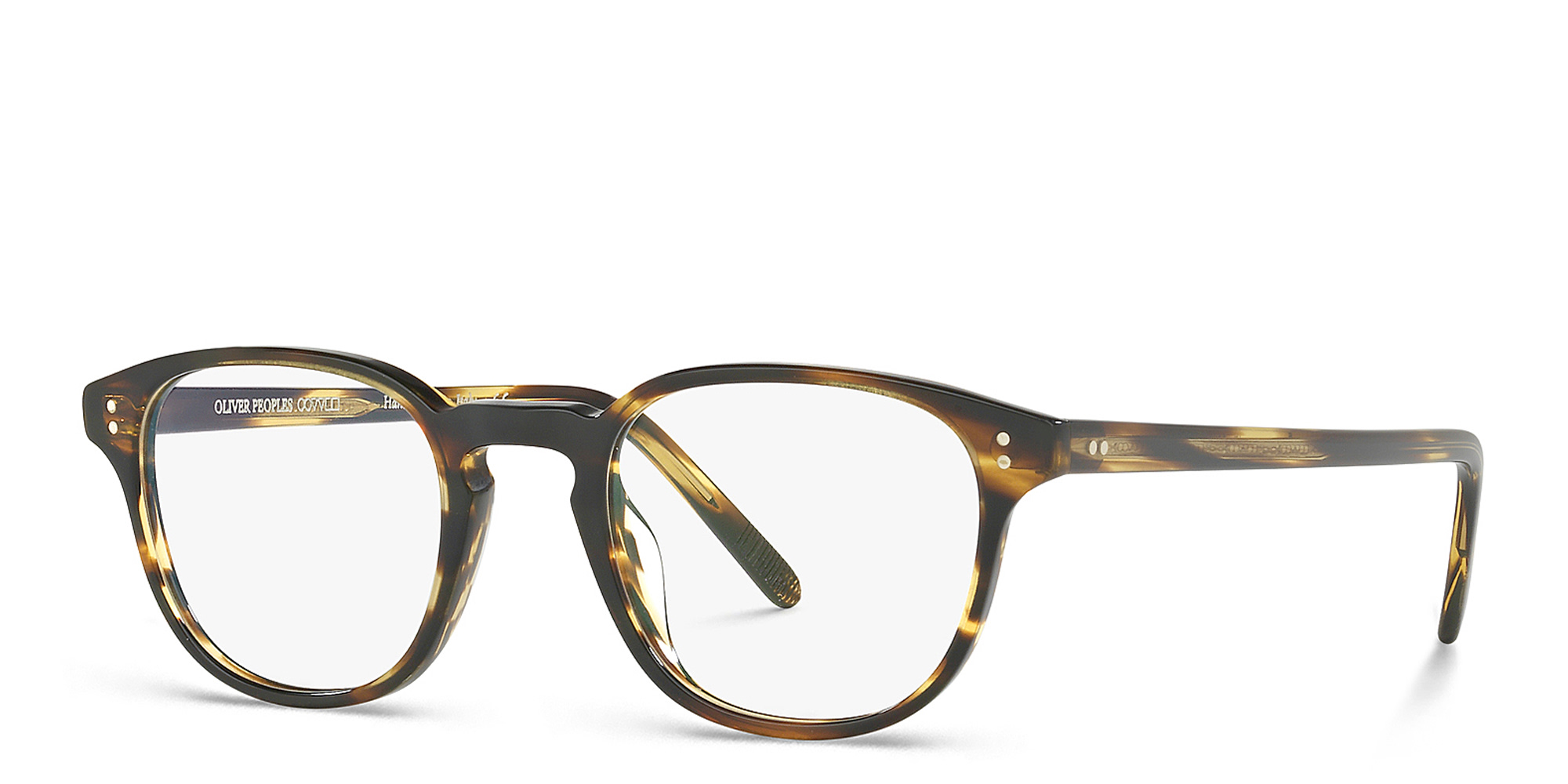 Shop OLIVER PEOPLES Fairmont Square Eyeglasses in Cocobolo online.