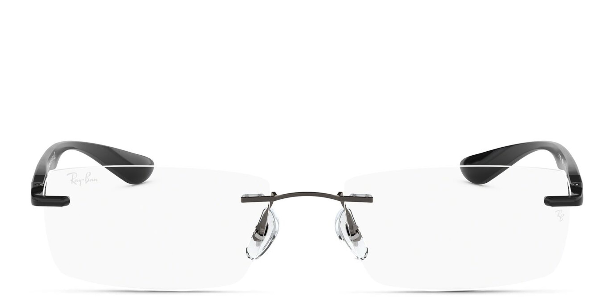 Ray-Ban Optics Unisex Rectangle Eyeglasses in Gunmetal – Product Photo 1