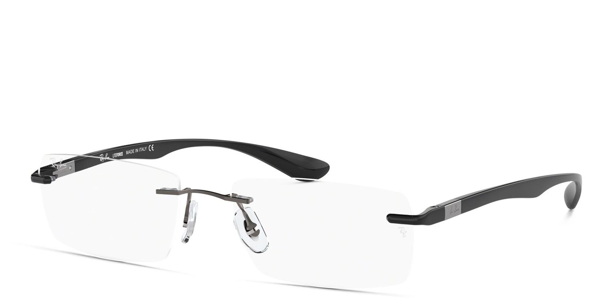 Ray-Ban Optics Unisex Rectangle Eyeglasses in Gunmetal – Product Photo 2