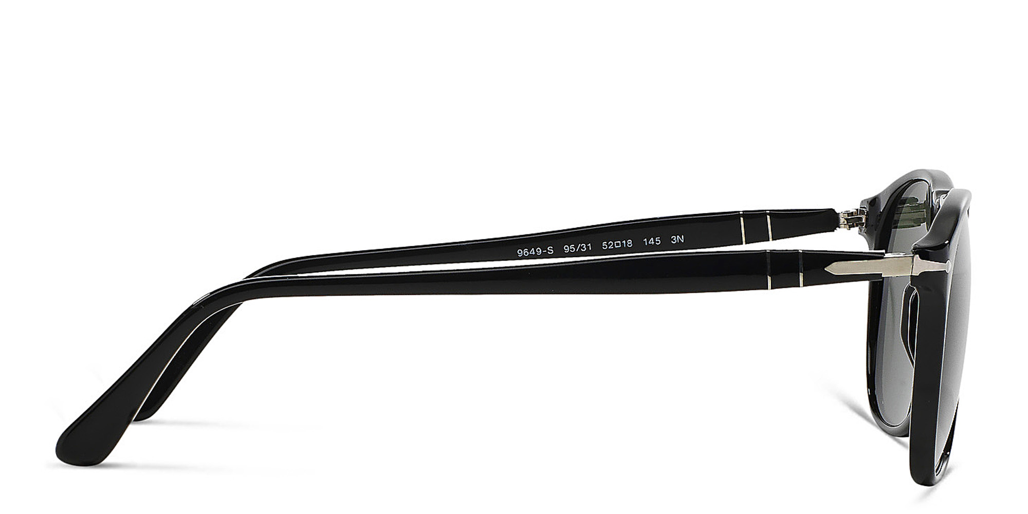 PERSOL Pilot Sunglasses in Black – Product Photo 3